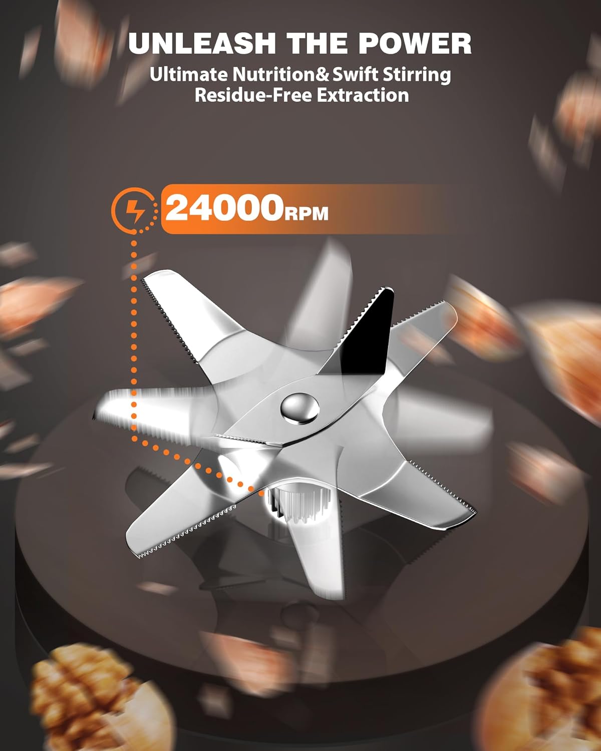 WantJoin Licuadora de cocina caliente y fría de 60 onzas, licuadora de alta velocidad de 24000 RPM con 9 programas de un solo toque, máquina de