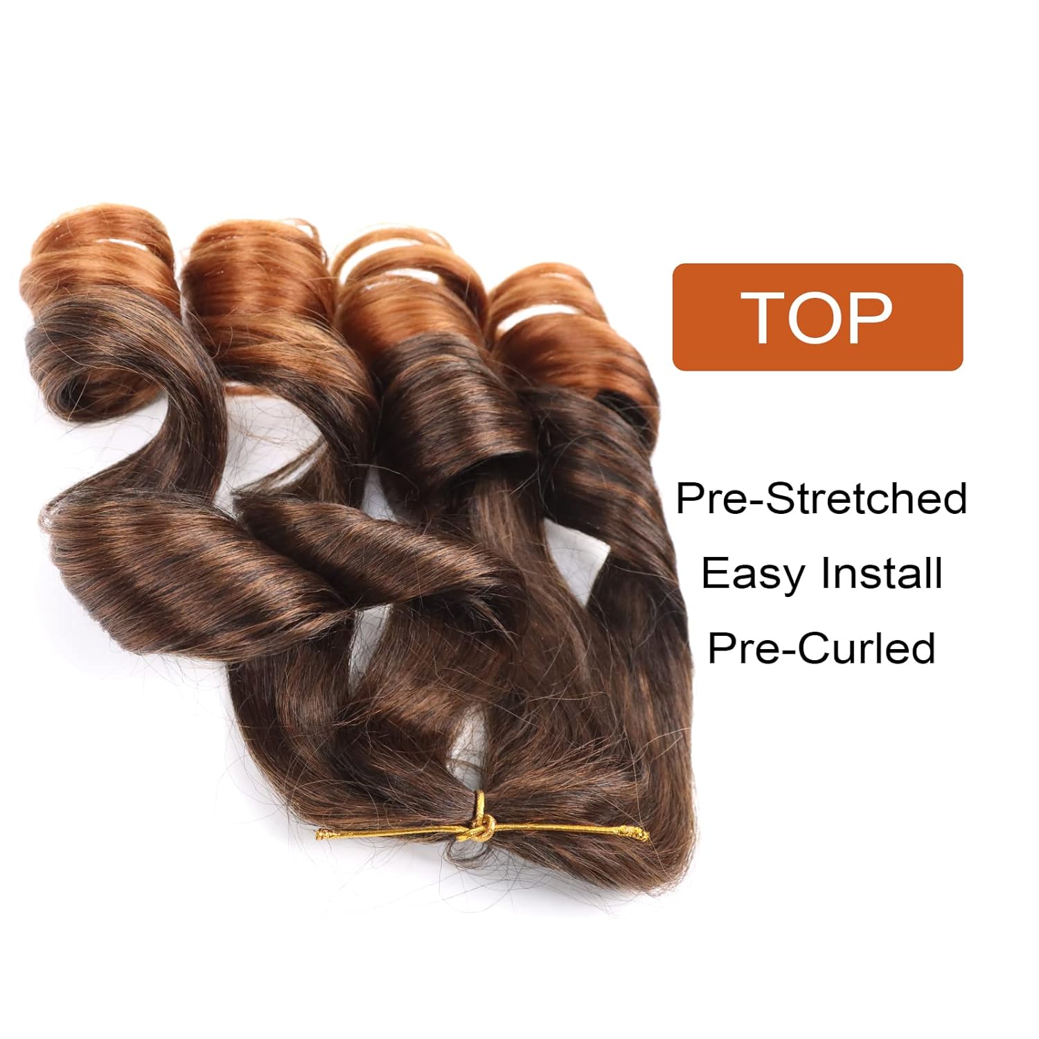 Cabello rizado francés trenzado profundo de 14 pulgadas, 8 paquetes de cabello rizado español para trenzas de caja, cabello trenzado hinchable