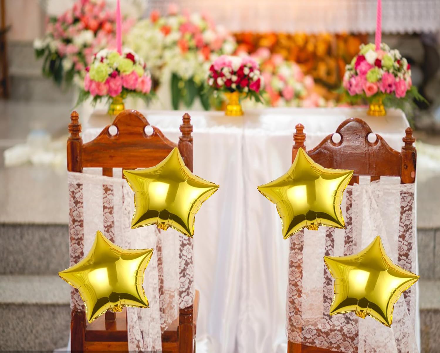 10 globos de aluminio con forma de estrella dorada de 18 pulgadas, globos de Mylar para decoración de feliz cumpleaños