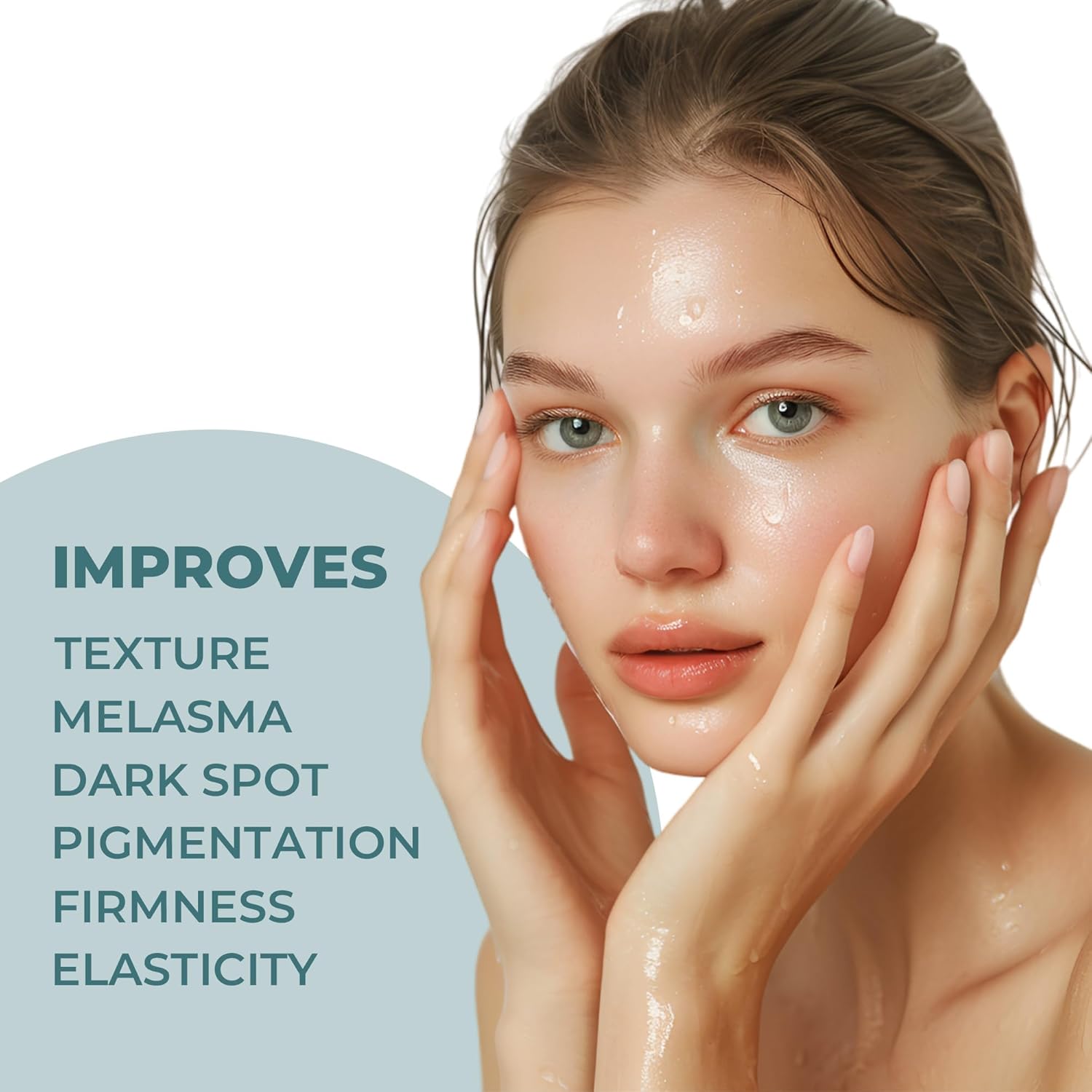 Abera Tratamiento de melasma para cara, removedor de manchas oscuras de melasma, suero corrector de manchas oscuras con juego de 5 máscaras para