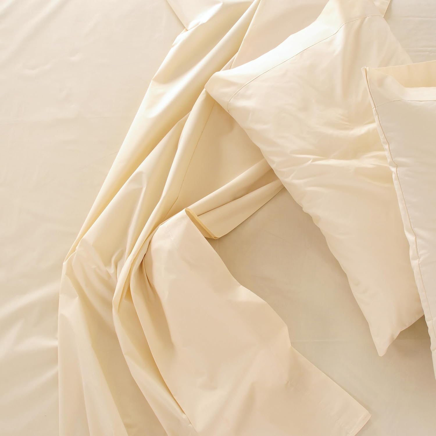 Sleep & Beyond Juego de sábanas de satén de algodón 100% orgánico, duradero e hipoalergénico, suave y relajante, ropa de cama ecológica y lujosa