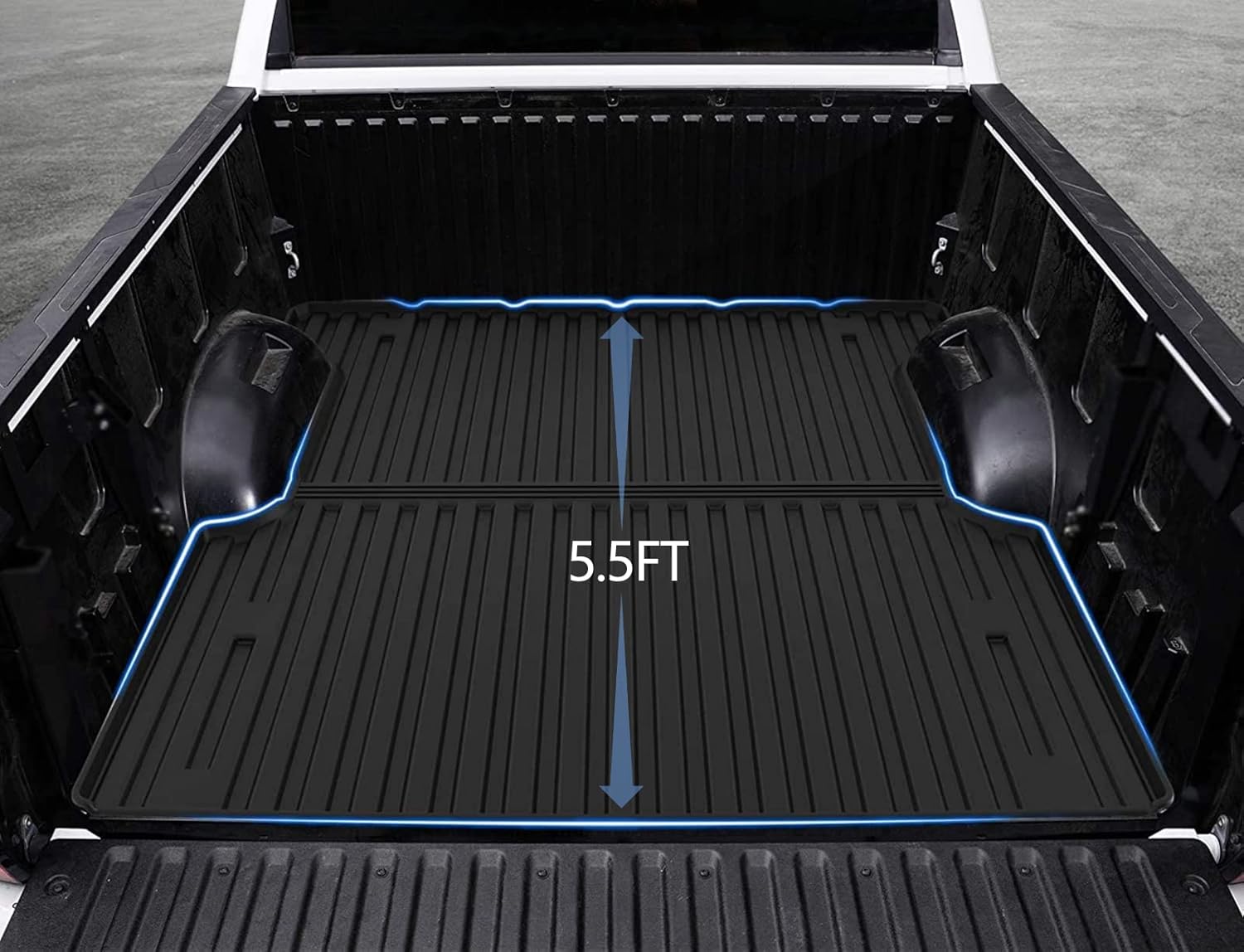 Tapete para caja de camioneta Toyota Tundra 2023 2022 (solo compatible con CrewMax con caja de 5.5 pies)  Protección para todo tipo de clima, forro