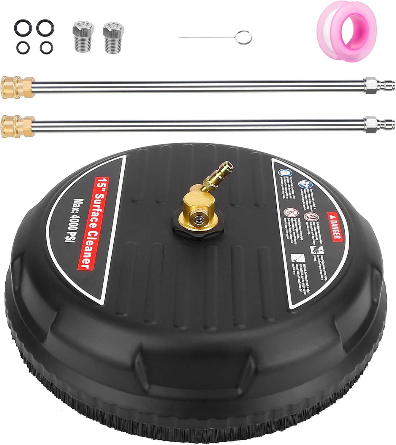 Moclever – Limpiador de superficie para lavadora a presión, accesorio circular para lavadora a presión de 3600 PSI, accesorio de disco de lavadora
