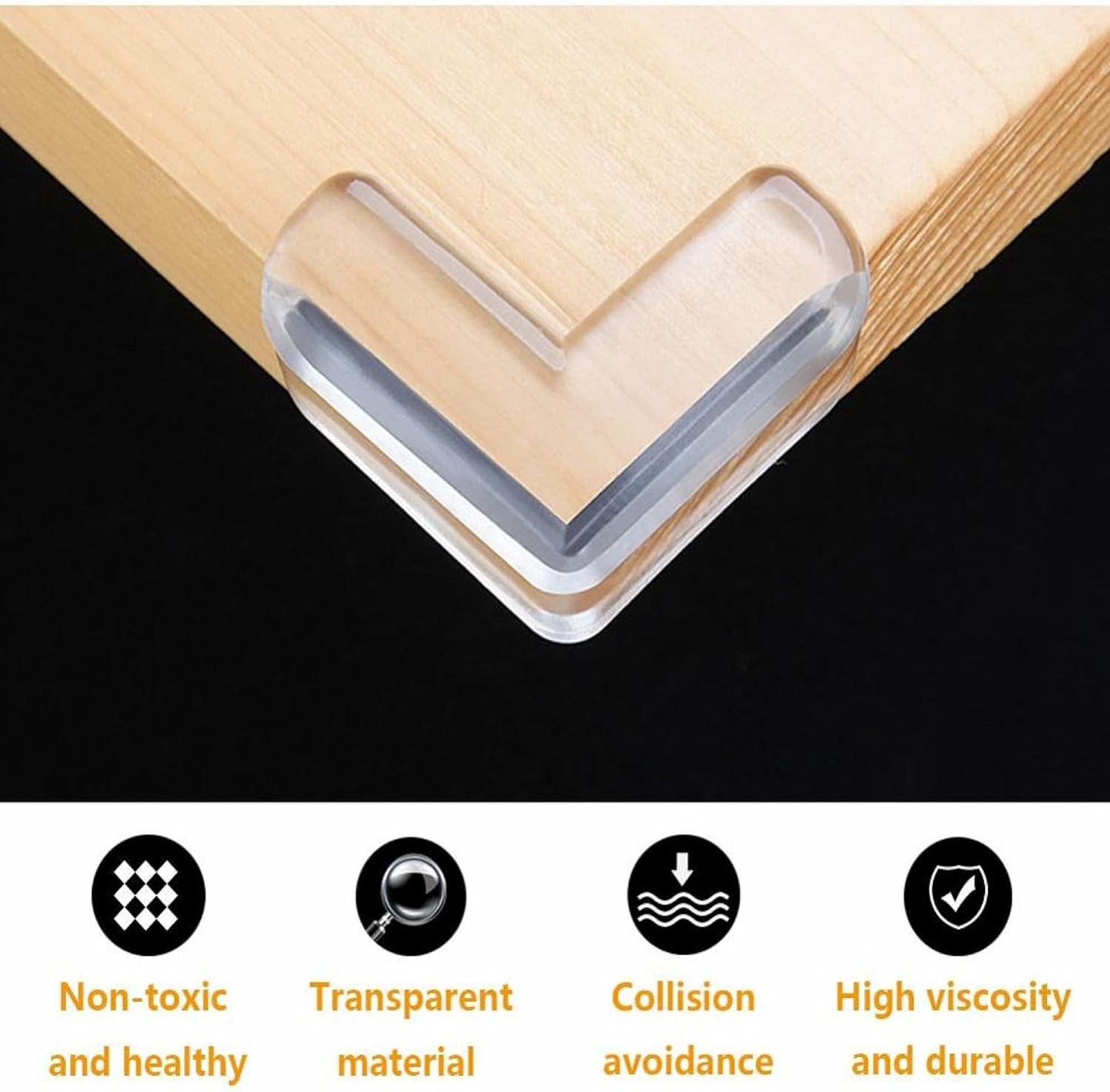 Protector de mesa transparente de 42 x 90 pulgadas y 0.059 in de grosor con protector de esquina, protector de mesa para mesa de comedor, protector