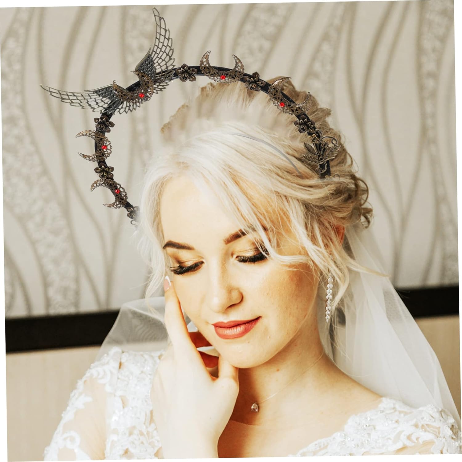ABOOFAN 3pcs Our Lady’s Headband Wedding Bridal Tiara goddess sun headpiece headpiece elegant headband Moon baroque bridal outfits DIY Party Hair