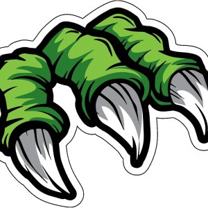 WickedGoodz Calcomanía de garra de dinosaurio, para laptops, vasos, ventanas, coches, camiones, paredes WickedGoodz Calcomanía de garra de dinosaurio, para laptops, vasos, ventanas, coches, camiones, paredes