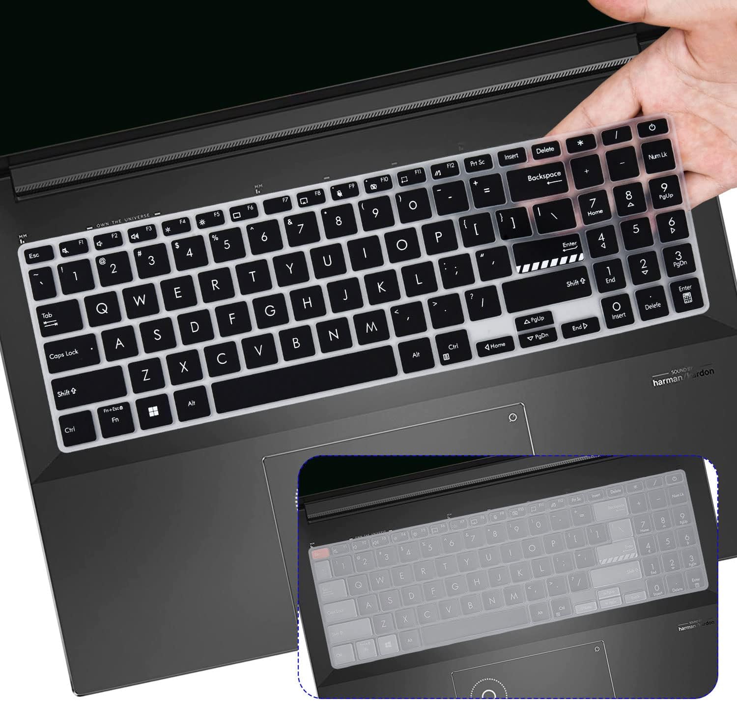 2 fundas de teclado para ASUS VivoBook 16X 16 F1603 M1603 X1603 M1605, VivoBook Pro 16X OLED K3605 K6602 N7601 TN3604, VivoBook 15 15.6 K3502 M3502