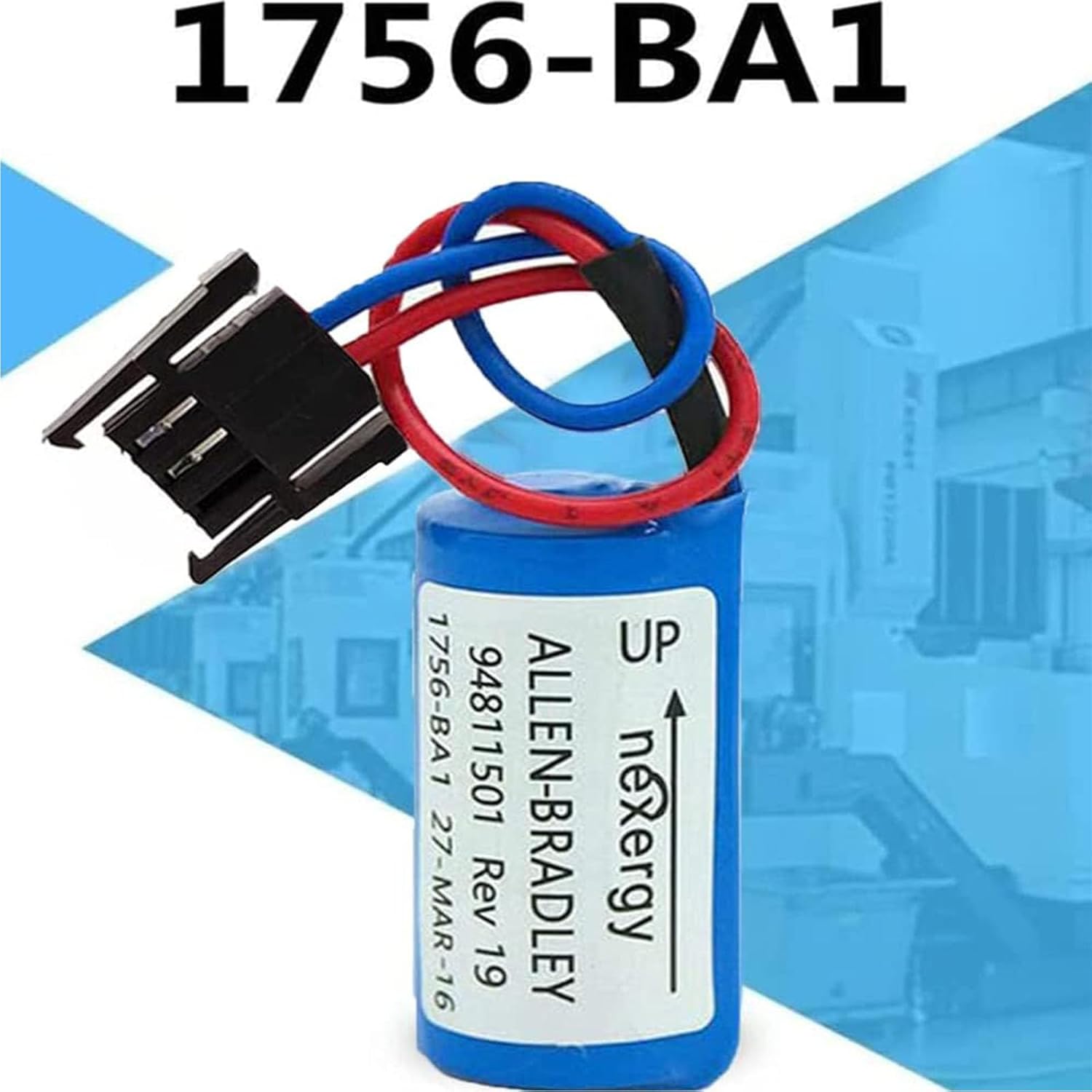 WELLVEUS100 Pack1756-BA1 3.0V 1200mAh Battery for Allen Bradley 1756-BA1 for Allen Bradley Replacemen Battery