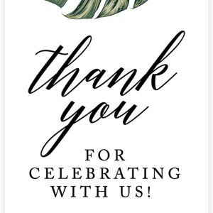 Andaz Press Paquete de 100 etiquetas personalizadas con texto en inglés “Thank You for Celebrating with Us” (Gracias por celebrar con nosotros), con Andaz Press Paquete de 100 etiquetas personalizadas con texto en inglés “Thank You for Celebrating with Us” (Gracias por celebrar con nosotros), con