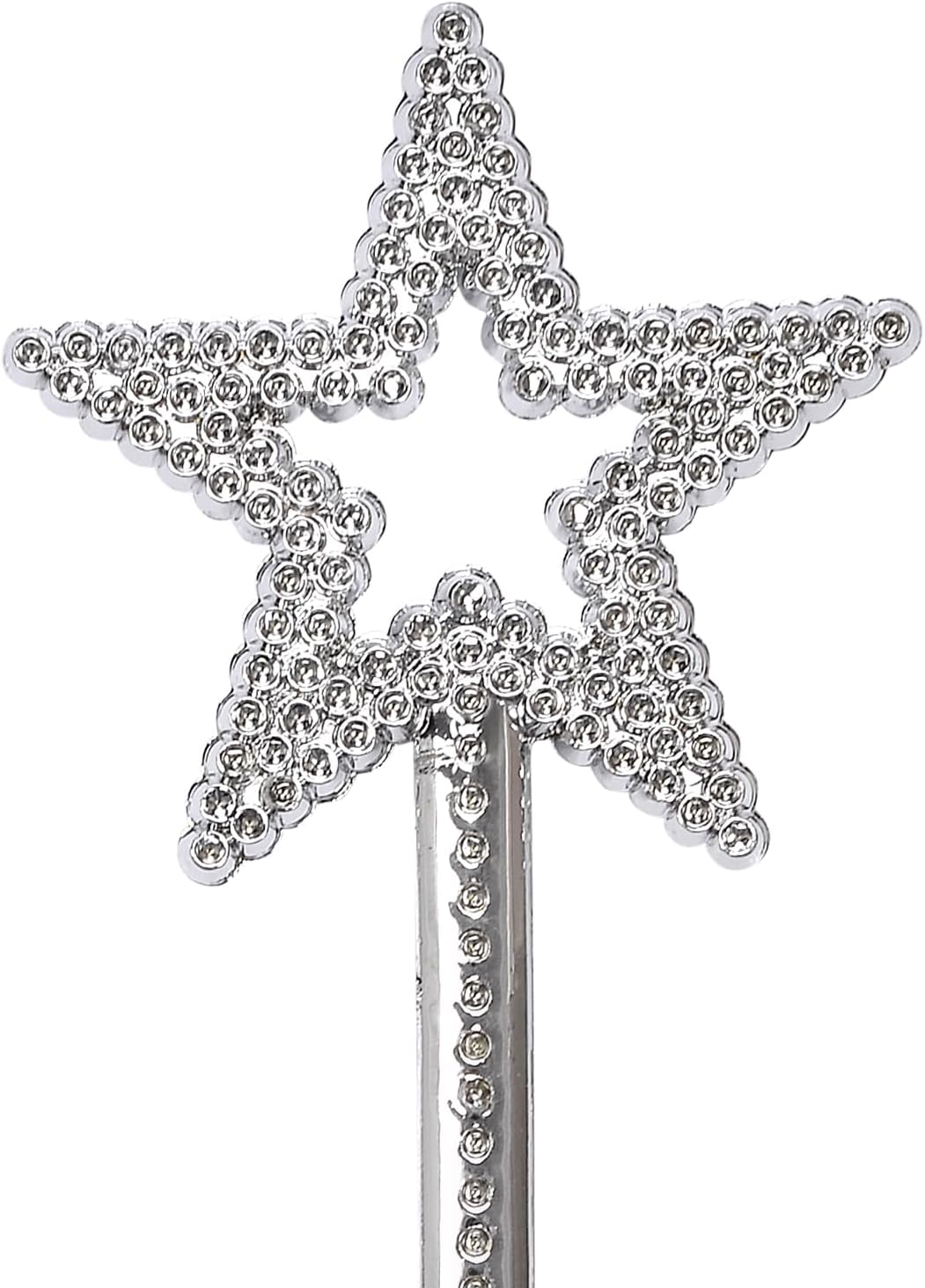Liatunou Paquete de 2 varitas de estrella plateadas, varitas de corona, varitas de hadas de princesa, palos mágicos para niñas, cumpleaños, fiesta,