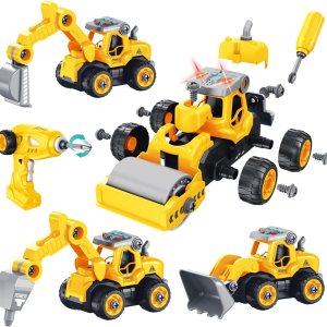 Camiones de construcción desmontables juguetes para niños Camión desmontable 4 en 1 con control remoto eléctrico de 360 con taladro eléctrico de Camiones de construcción desmontables juguetes para niños Camión desmontable 4 en 1 con control remoto eléctrico de 360 con taladro eléctrico de