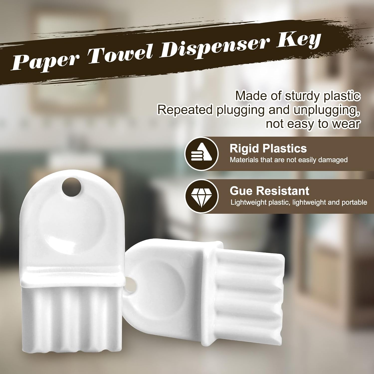 Llave dispensadora de toallas de papel, 10 llaves dispensadoras de papel higiénico compatibles con dispensadores de toallas de papel y papel