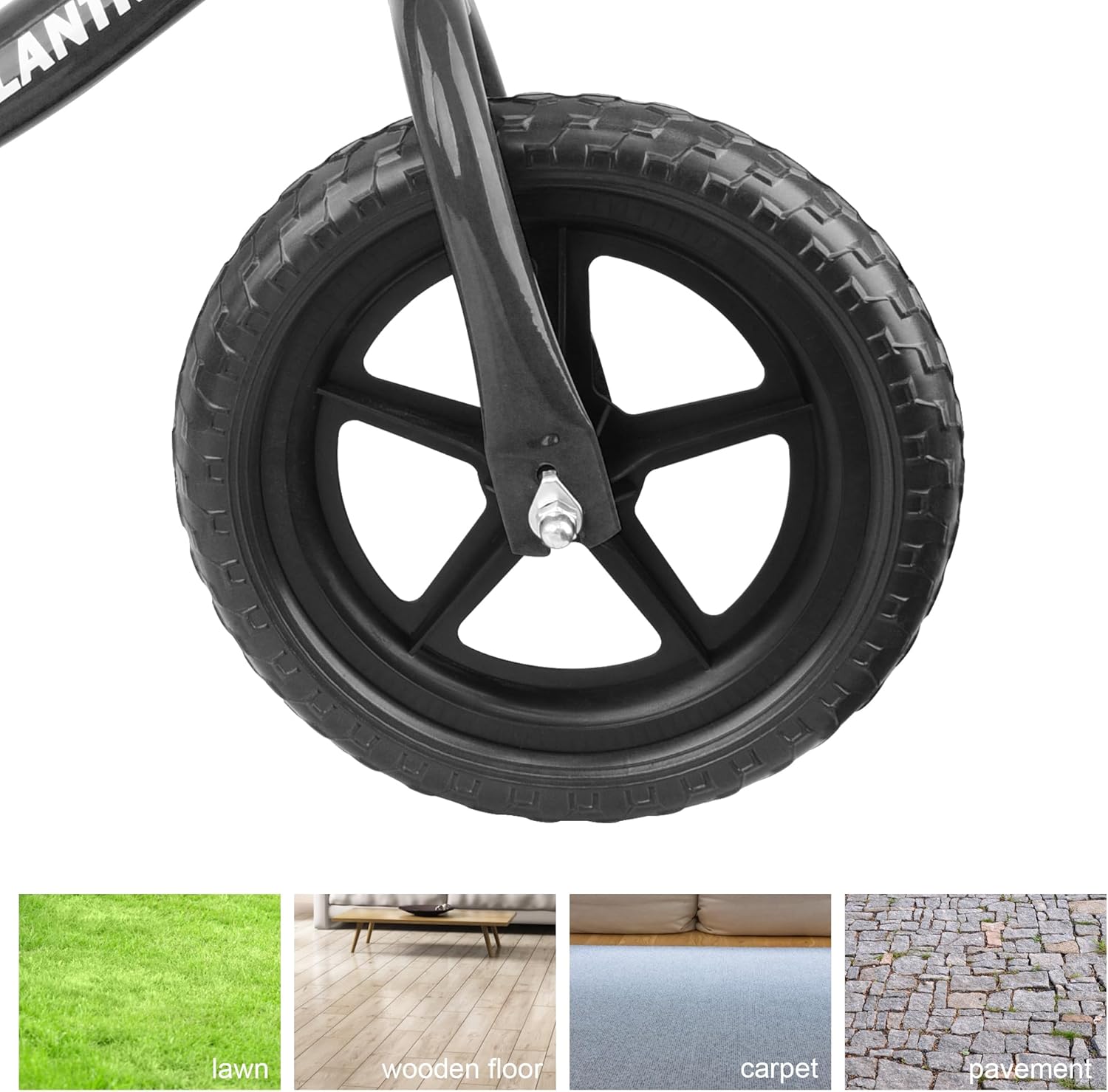 Elantrip Bicicleta de equilibrio, bicicleta negra ligera para niños de 1 a 3 años, juguetes de regalo de cumpleaños para niños y niñas de 1 a 3