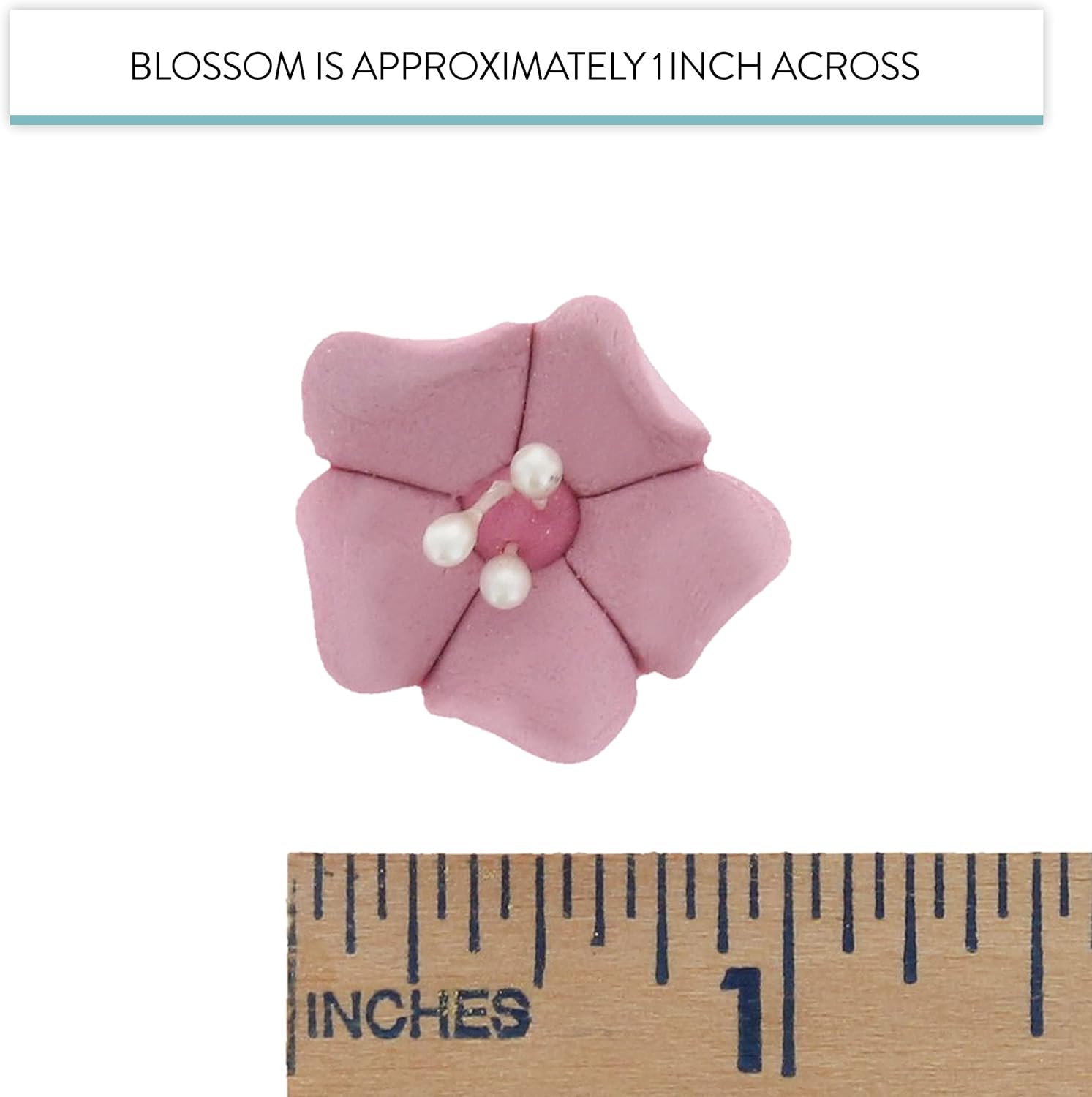 Global Sugar Art Blossom Sugar – Flores para pastel de boda con estambres de perlas, rosa polvoriento, sin alambres, 24 unidades por el chef Alan
