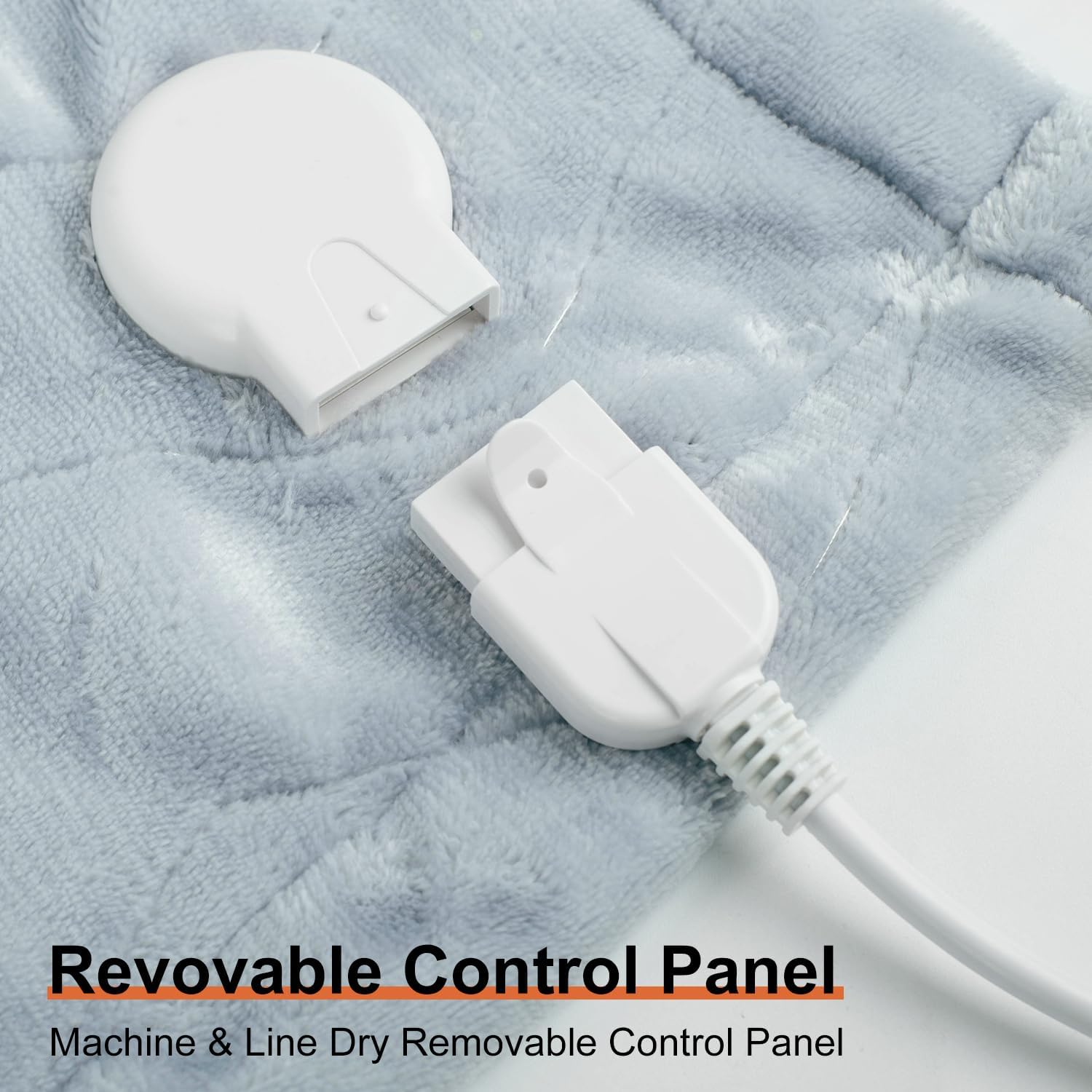 Manta térmica, manta eléctrica, lavable a máquina, suave y cómoda, manta de calentamiento rápido con controlador de mano, 6 niveles de calefacción,