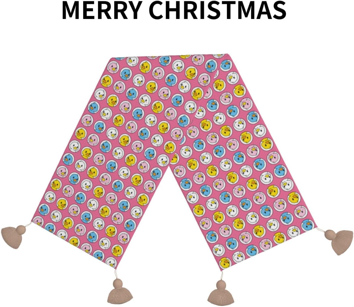 Rubber Duck Christmas Table Runner Dining Table Decor Christmas Decorations Indoor Home Decor Christmas Table Runners Xmas Navidad Decoracion 2023