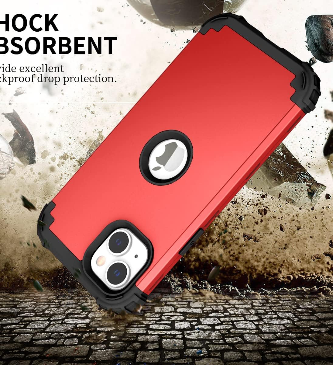 Ankoe Funda para iPhone 14 Plus, resistente, protección contra caídas, policarbonato duro, silicona suave, combo híbrido de protección contra