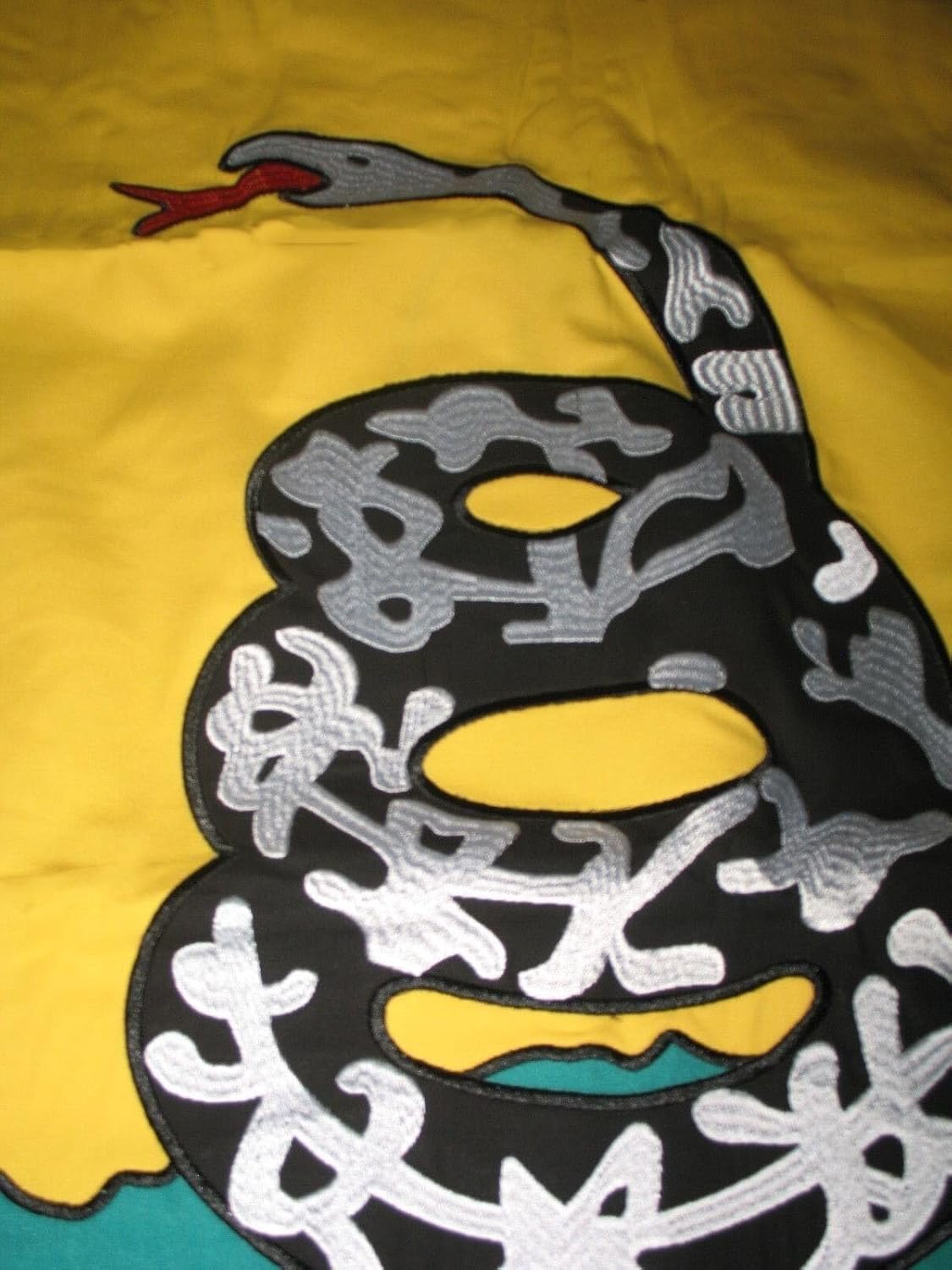 Premium 3×5 Embroidered Gadsden Tea Party Double Sided 100% Cotton Flag with clips