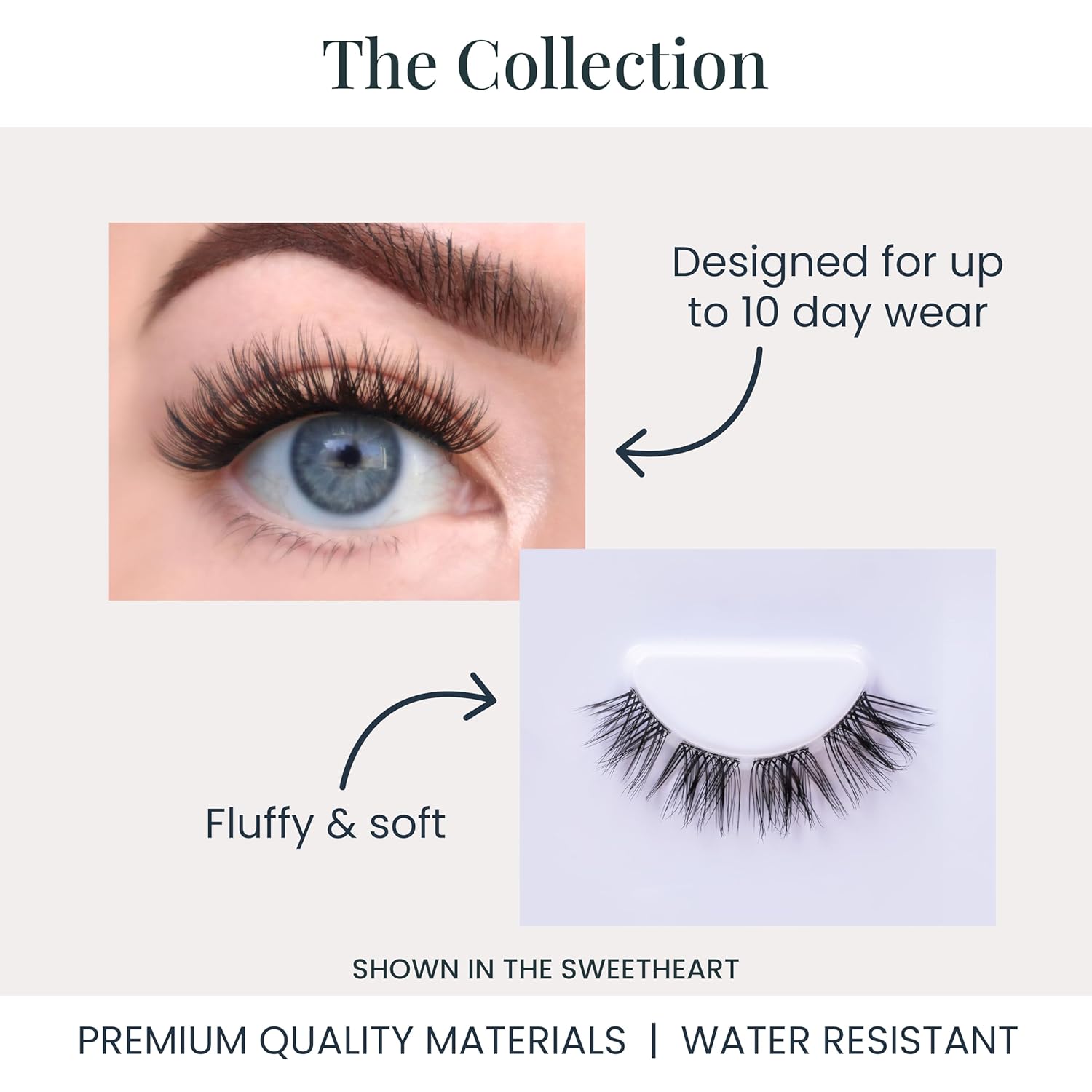 FlutterHabit Caja de colección clásica, extensiones de pestañas, kit de racimos de pestañas, hasta 10 días de uso, pestañas naturales y clásicas,