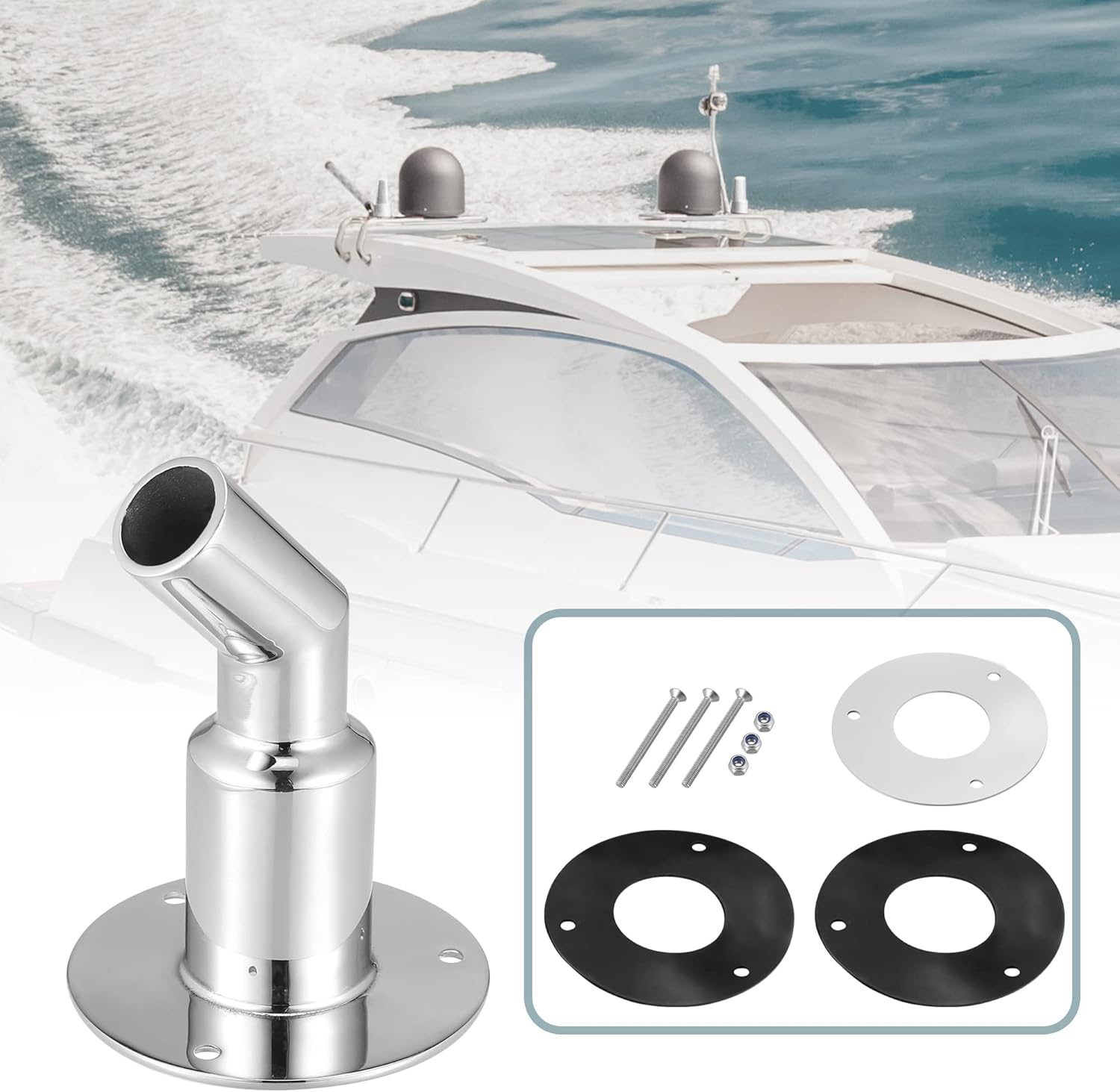 Tubo de escape a través del casco con tornillos y tuercas para tubo de tubo de acero inoxidable de 0.945 in 0.94 pulgadas