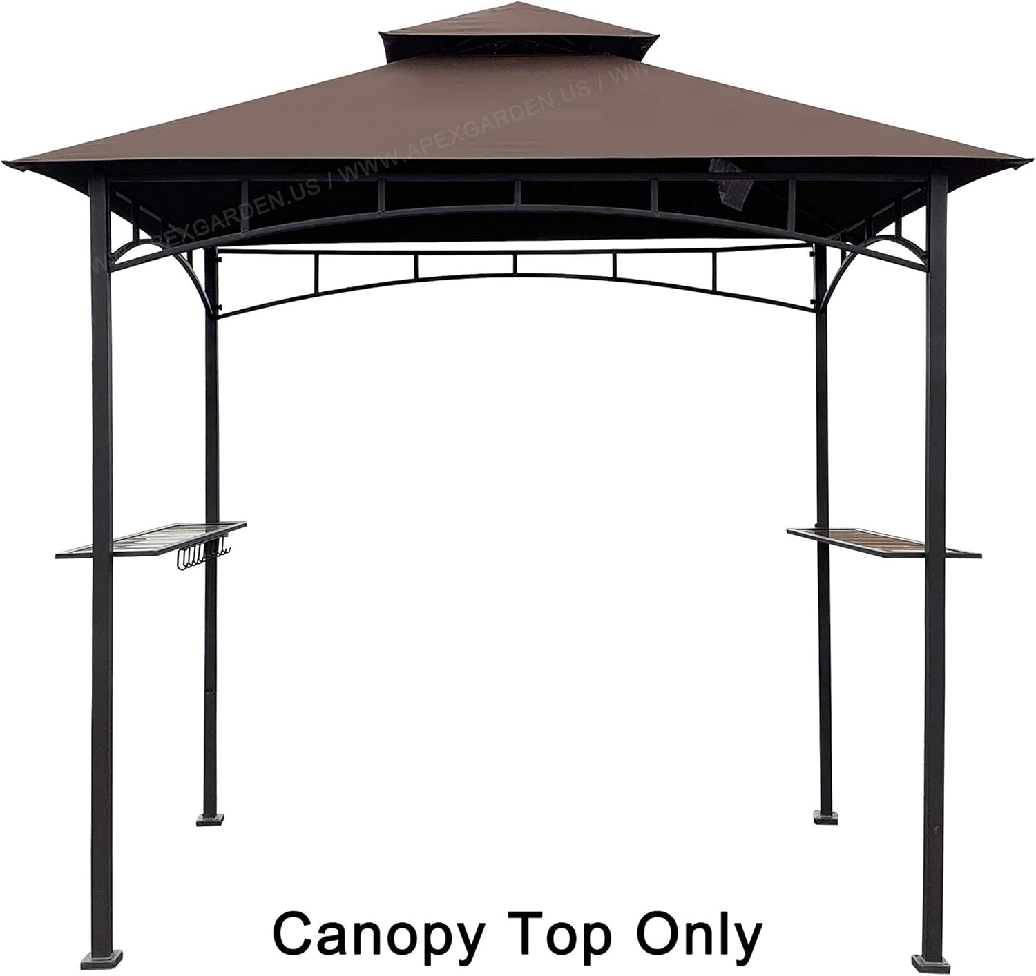 APEX GARDEN La parte superior del toldo de repuesto solo puede adaptarse al modelo #L-GZ238PST-11 de 8 x 5 pies con aspecto de bambú para parrilla