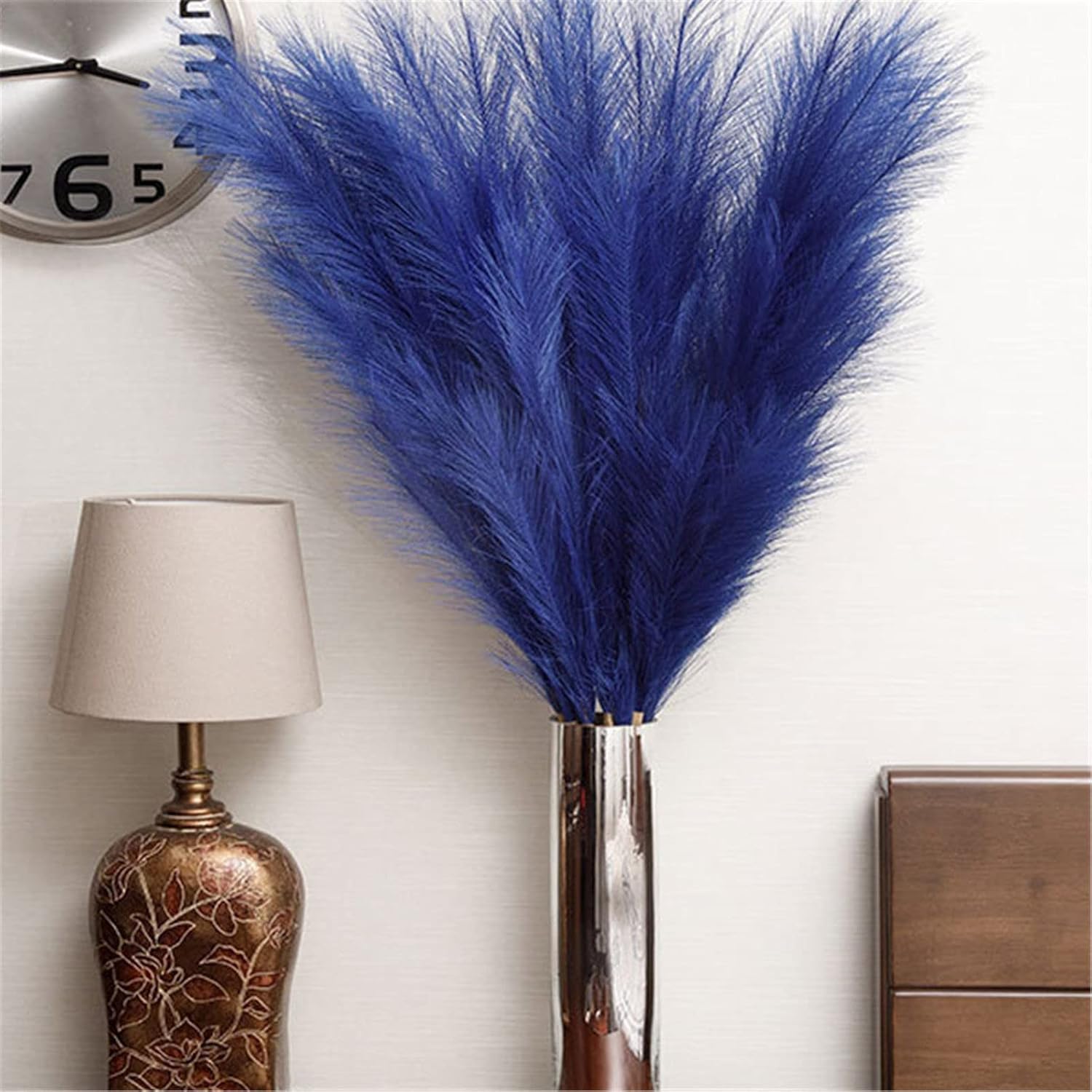 FRAKYEN Flores artificiales para decoración de mesa bohemia, decoración de pampas, flores secas de pampas, pompas marrones para boda, hogar,