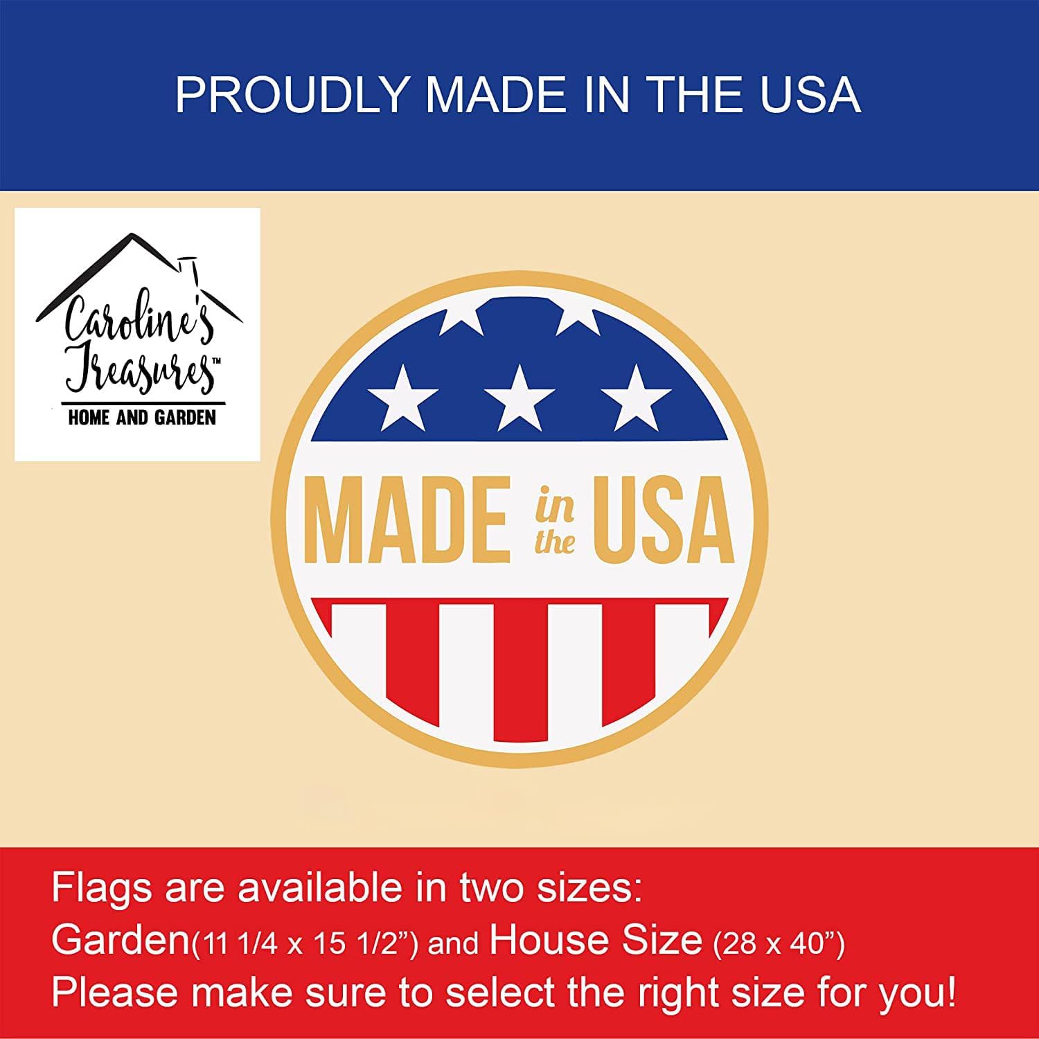Caroline’s Treasures DAC2563GF Siberian Husky Hippie Dawg Garden Flag Mailbox Flag Decorative Yard Flag Banner Outside Patio Artwork Yard Flower
