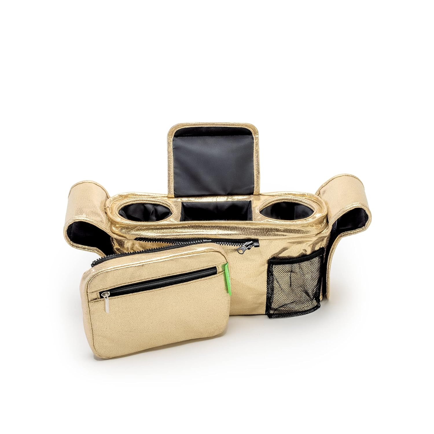 Ethan & Emma Organizador universal para cochecito. Eleva tu experiencia con portavasos aislados, almacenamiento de pañales, correas seguras, bolsa