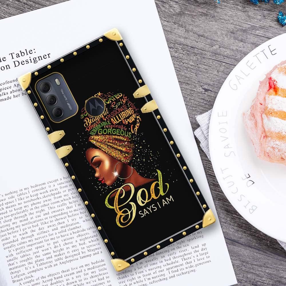 Funda para Motorola Moto G Power 2022, hermosa funda cuadrada para niñas y mujeres, de metal de lujo, decorativa, suave TPU, resistente a las caídas