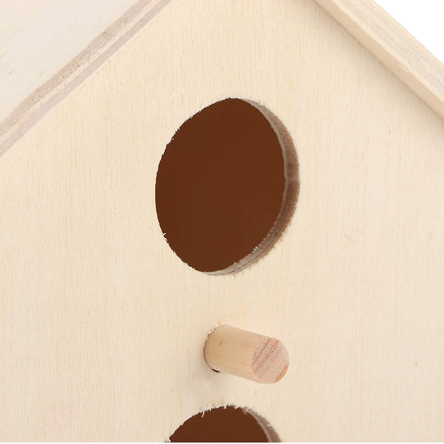 Fydun Hanging Wooden Bird Nests House Breeding Resting Box Supplies Outdoors Garden for Parrots Hanging Wooden Bird Nests for Family