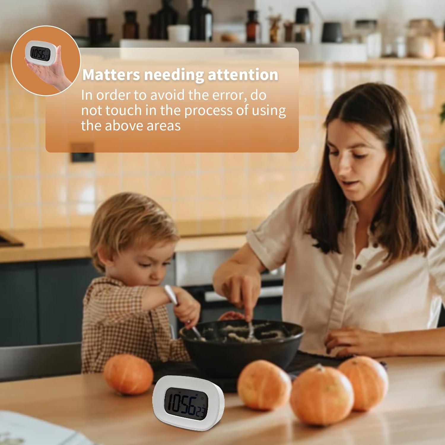 Reloj digital con temporizador, reloj magnético de cuenta regresiva, cronómetro para cocina, aula, estudio, gimnasio, sonido fuerte o silencioso,