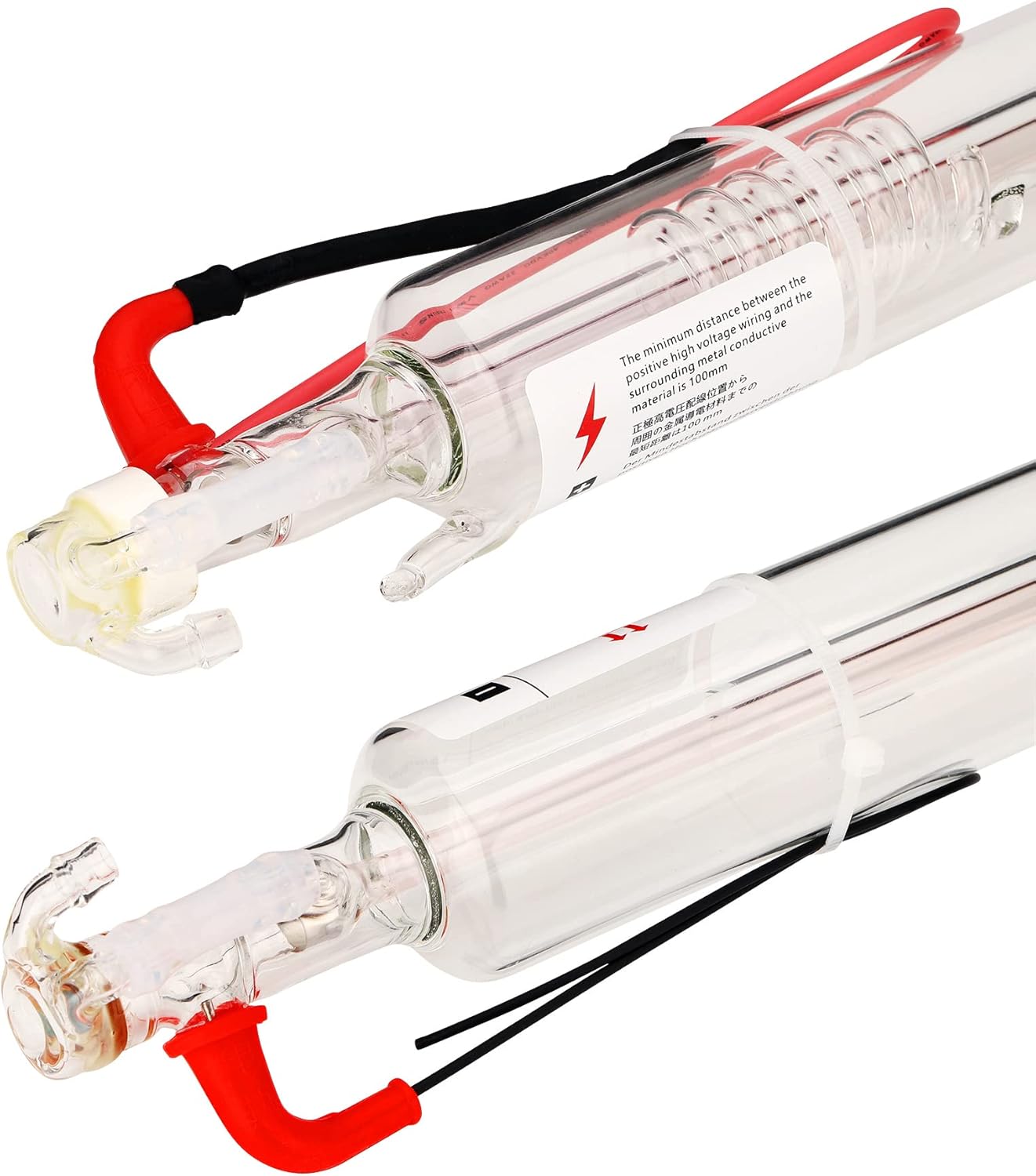 LD-Teemm Tubo láser de CO2, tubo láser de CO2 de 10 W con revestimiento de 10 vatios de longitud 14.961 in de diámetro. 1.969 in, alambre
