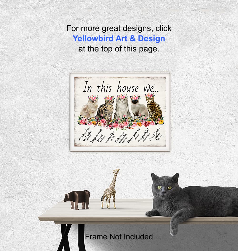 Family Wall Art – Inspirational Quotes Scripture Bible Verse Wall Art- Catholic Christian Gifts for Women – Religious Home Decor – Spiritual Wall