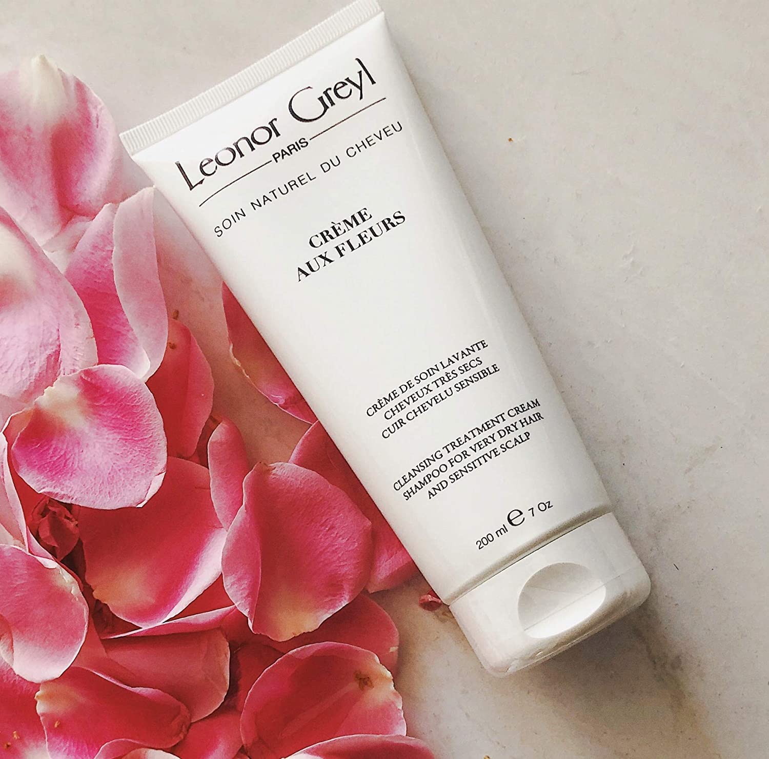 Leonor Greyl Paris – Creme Aux Fleurs – Crema calmante para el cuero cabelludo y el cabello para cabello seco, teñido y cuero cabelludo sensible
