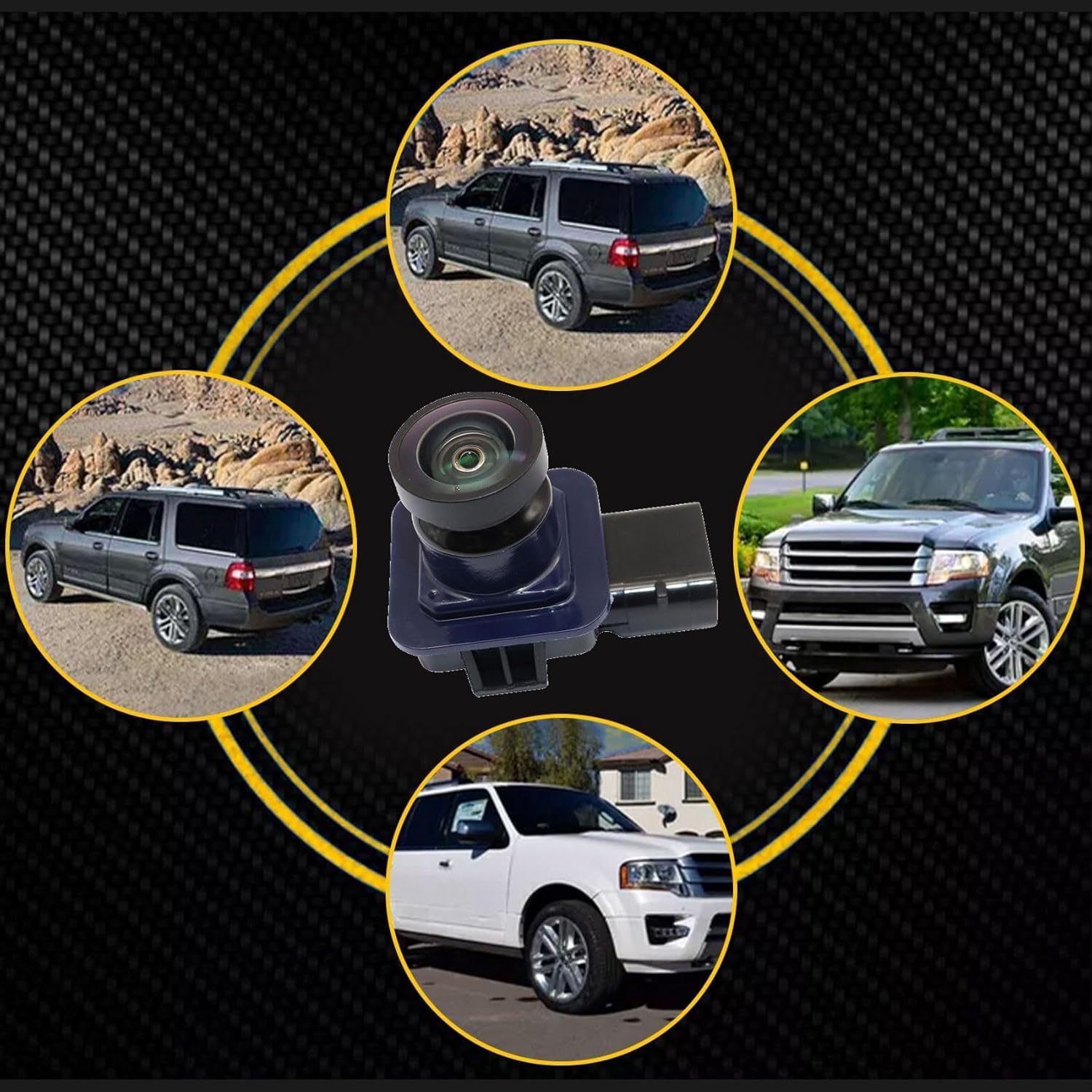 GXARTS Cámara de respaldo de visión trasera, cámaras de seguridad de ayuda de embalaje, cámara de respaldo compatible con Ford Expedition 2015 2016
