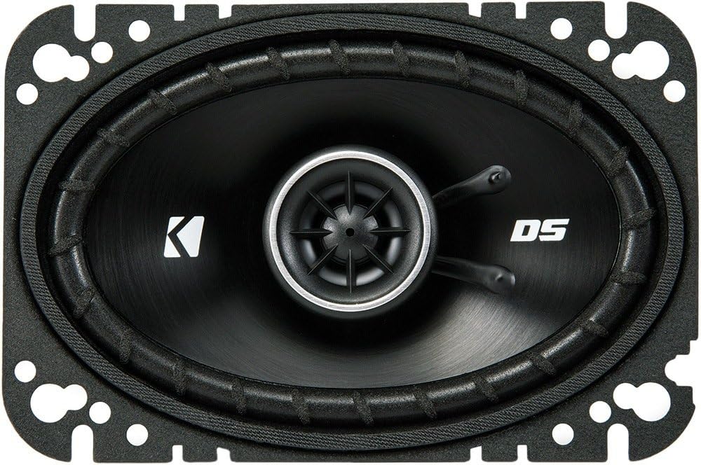 KICKER Altavoces de 4 x 6 pulgadas para Jeep Wrangler 1997-2006 Kit de actualización – Par de series DS con adaptadores y arnés, altavoz delantero