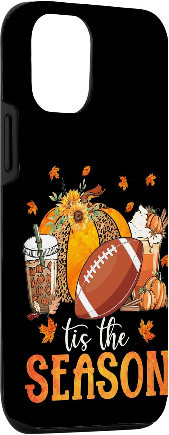 Funda para iPhone 1212 Pro Tis the Season Football and Pumpkin Season Fall Vibes