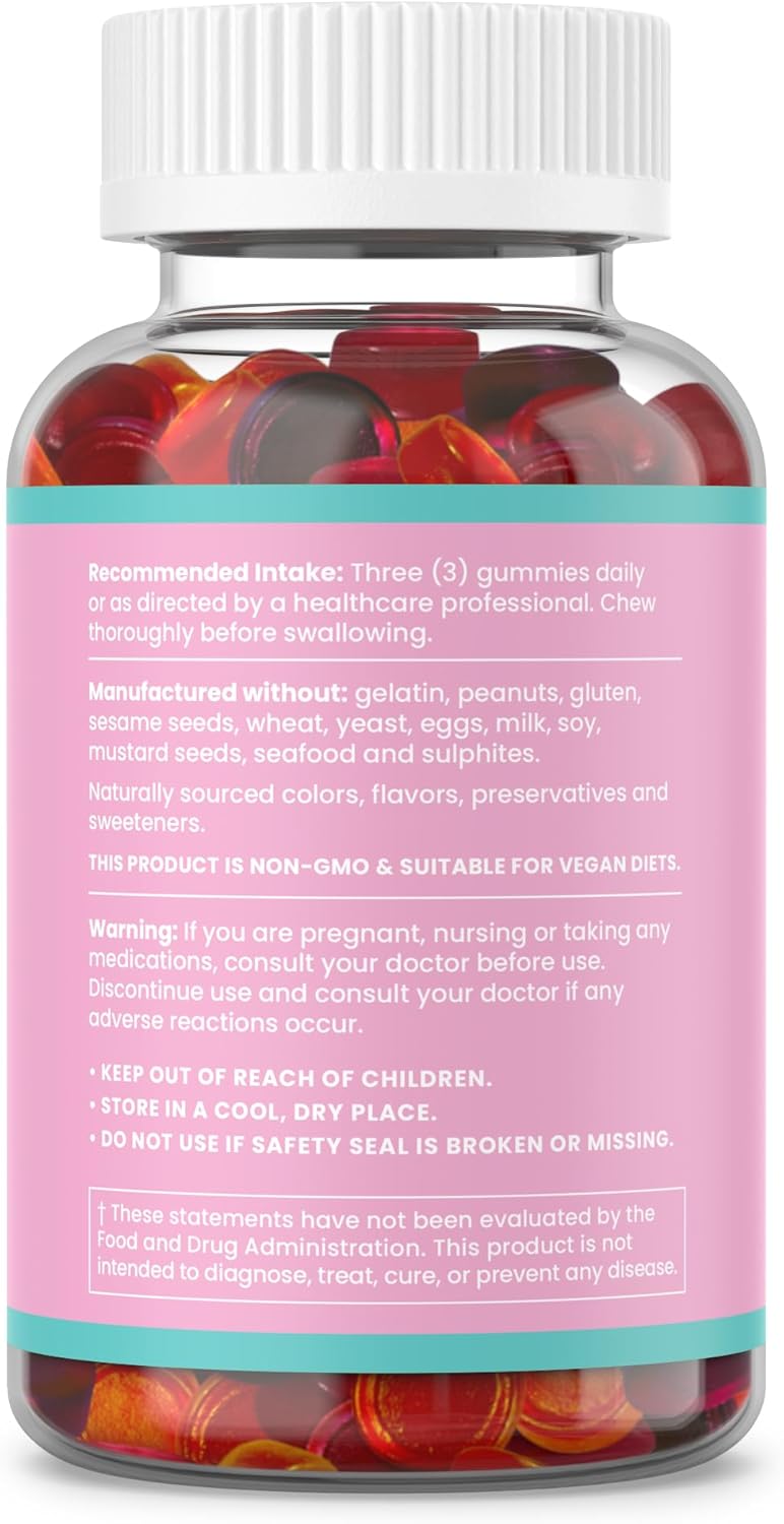 LaVie Gomitas de fibra para mujeres, gomitas sin azúcar para embarazo y posparto, suplementos de fibra, fibra prebiótica a base de plantas, gomita