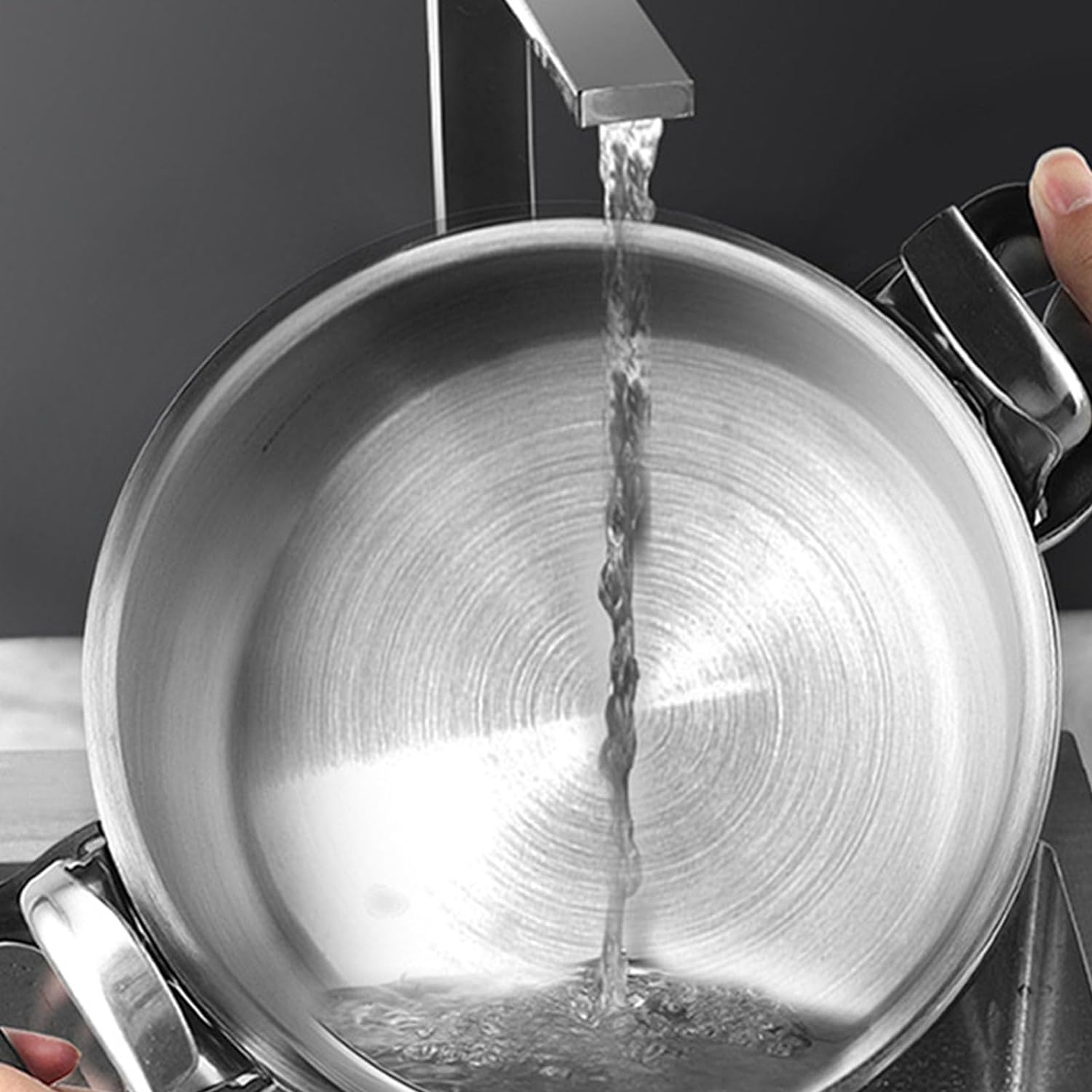Cocina eficiente y segura con la olla a presión a prueba de explosiones de gran capacidad, ideal para estufas de gas y cocinas de inducción,