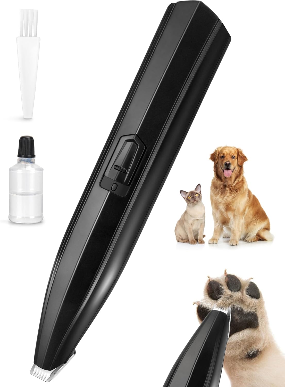 Cortapelos para perros para aseo, recortadora inalámbrica de pelo de mascotas pequeñas para perros y gatos, cortadora eléctrica de bajo ruido para