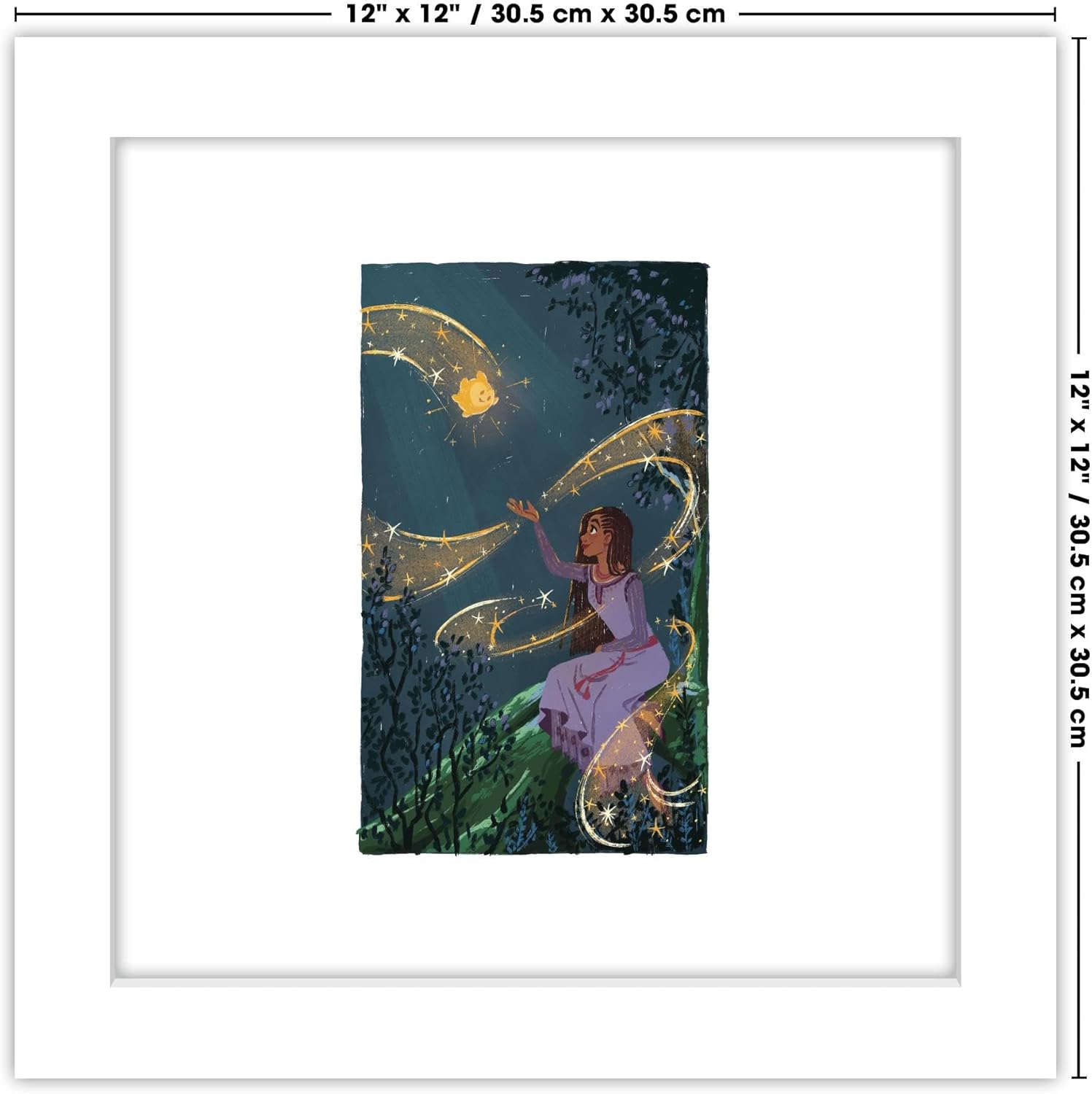 Trends International Gallery Pops Disney Wish – Wish Come True Panel #2 – Póster de pared, 12.00 x 12.00 pulgadas, versión de marco blanco