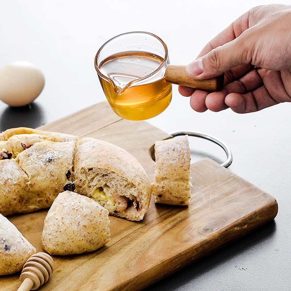 Forart Cacerolas pequeñas cacerolas pequeñas Olla de leche Sartén calentador de mantequilla Olla de café antiquemaduras con mango de madera