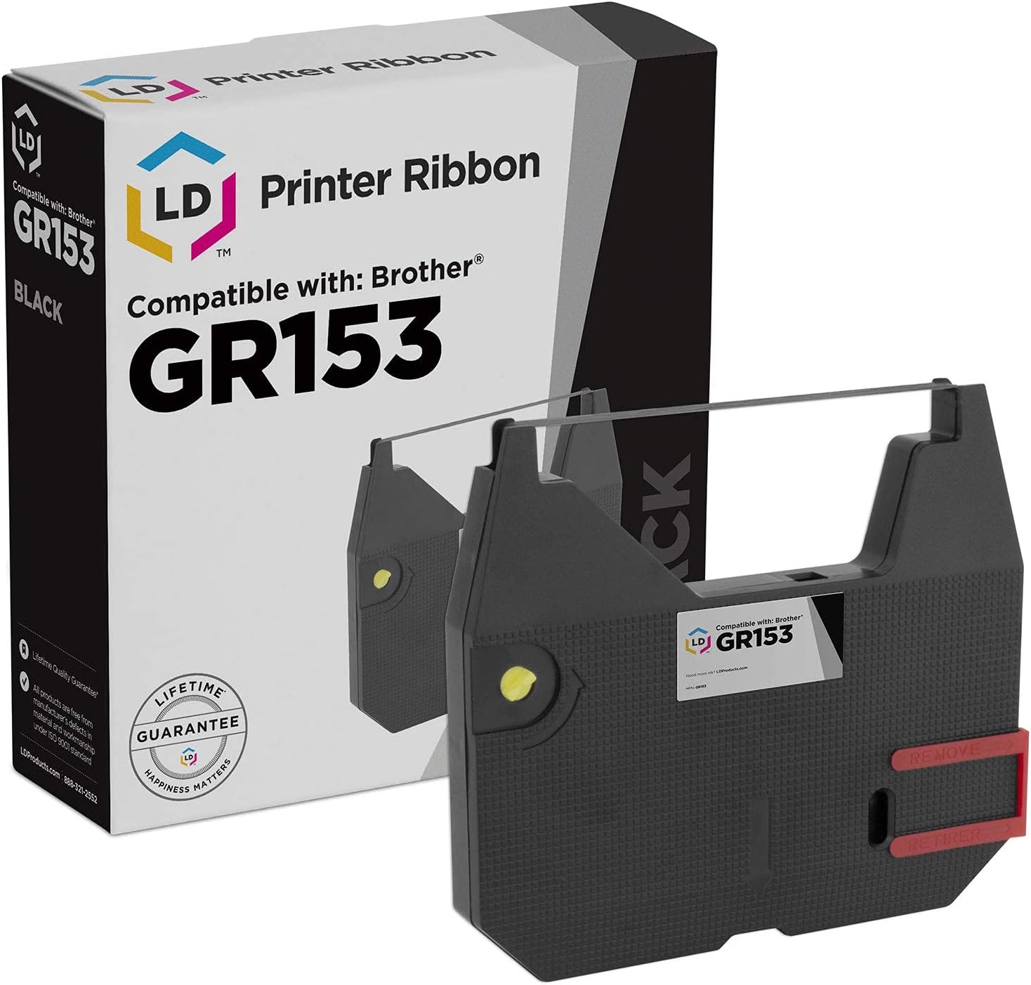 LD Cartucho de cinta de repuesto compatible para Brother 1030 GR153 (negro) compatible con los siguientes modelos de máquina de escribir Brother