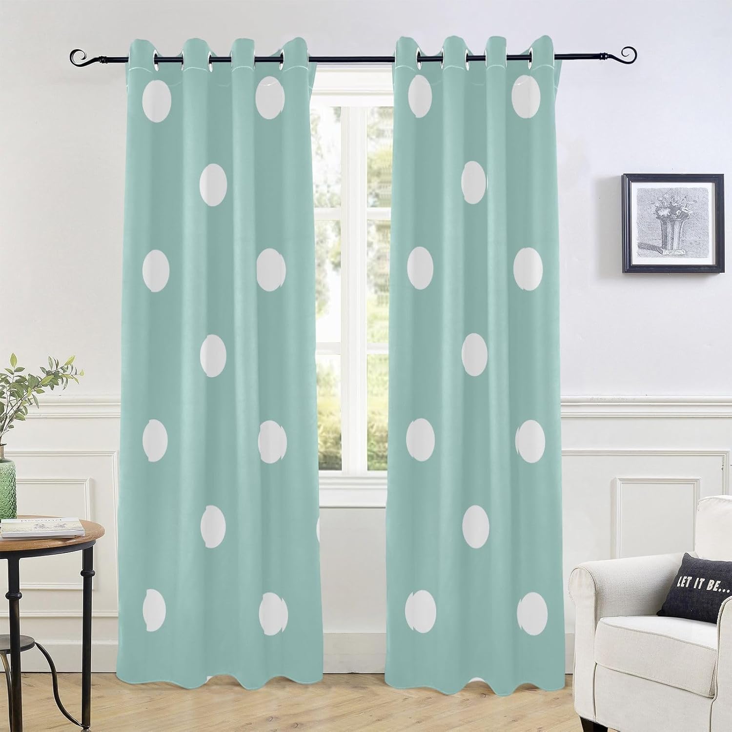 Cortina opaca opaca para ventana, para dormitorio, sala de estar, 84 pulgadas de largo, persianas verticales, cortinas para ventana de bahía,
