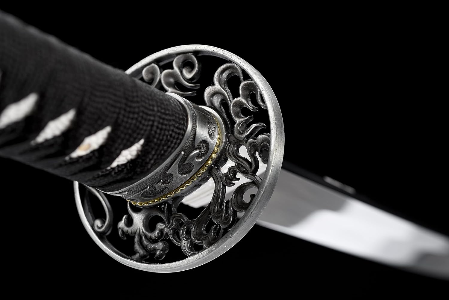 Auténtica espada katana samurái, 41 pulgadas, forjada a mano, afilada, templada al calor, práctica y funcional, fabricada con acero de alto carbono