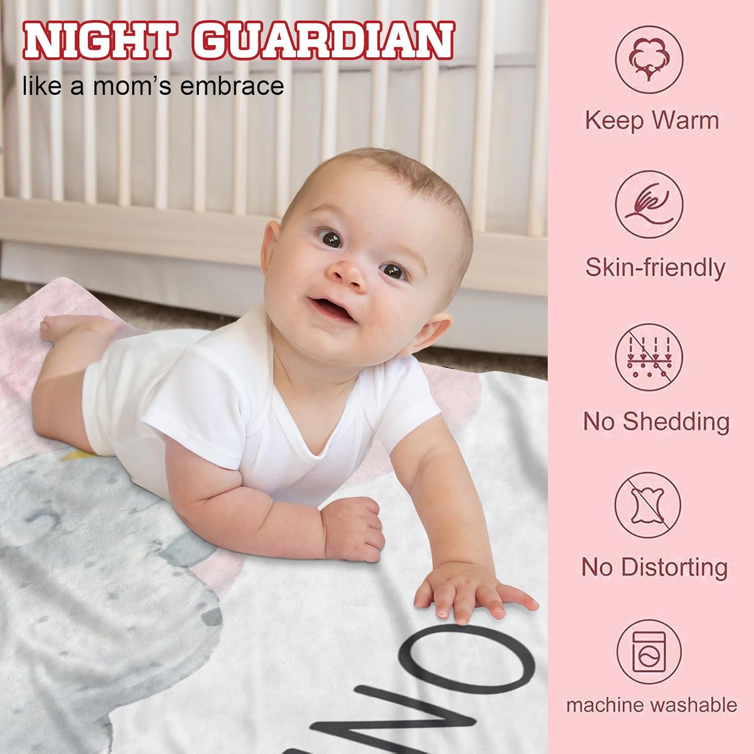 Juego de sábanas personalizado para cuna de elefante bebé juego de ropa de cama personalizado para cuna de 3 piezas con nombre, juego de sábanas