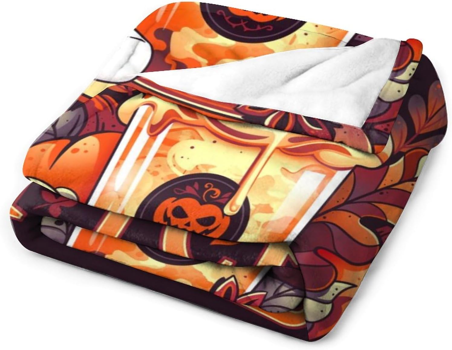 tbysgaq Manta de Halloween divertida de fantasma, bonita calabaza, manta de franela ligera y acogedora para dormitorio, sala de estar, sofá, cama,