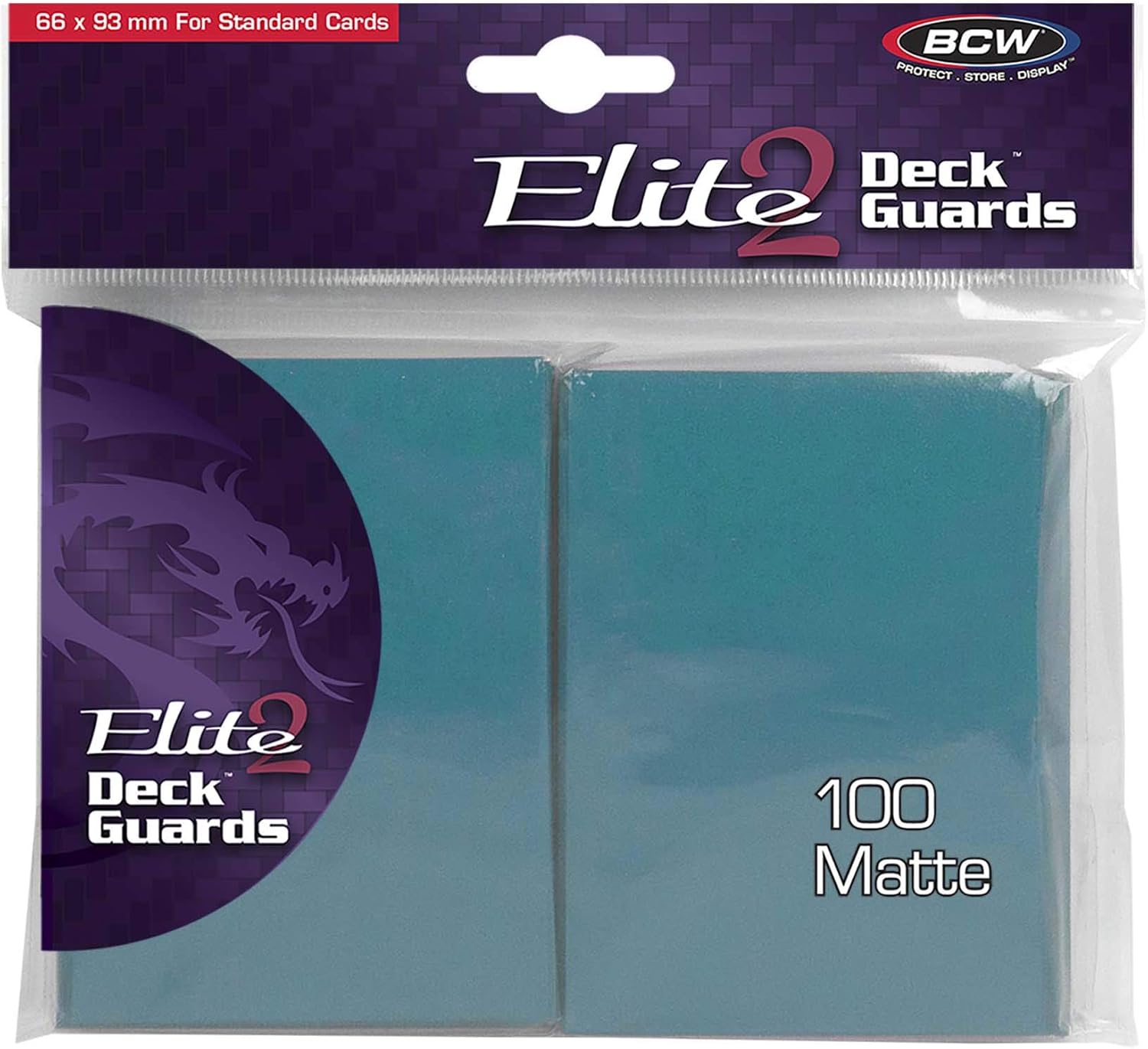 BCW Elite 2 Fundas mate para cartas (Azure)