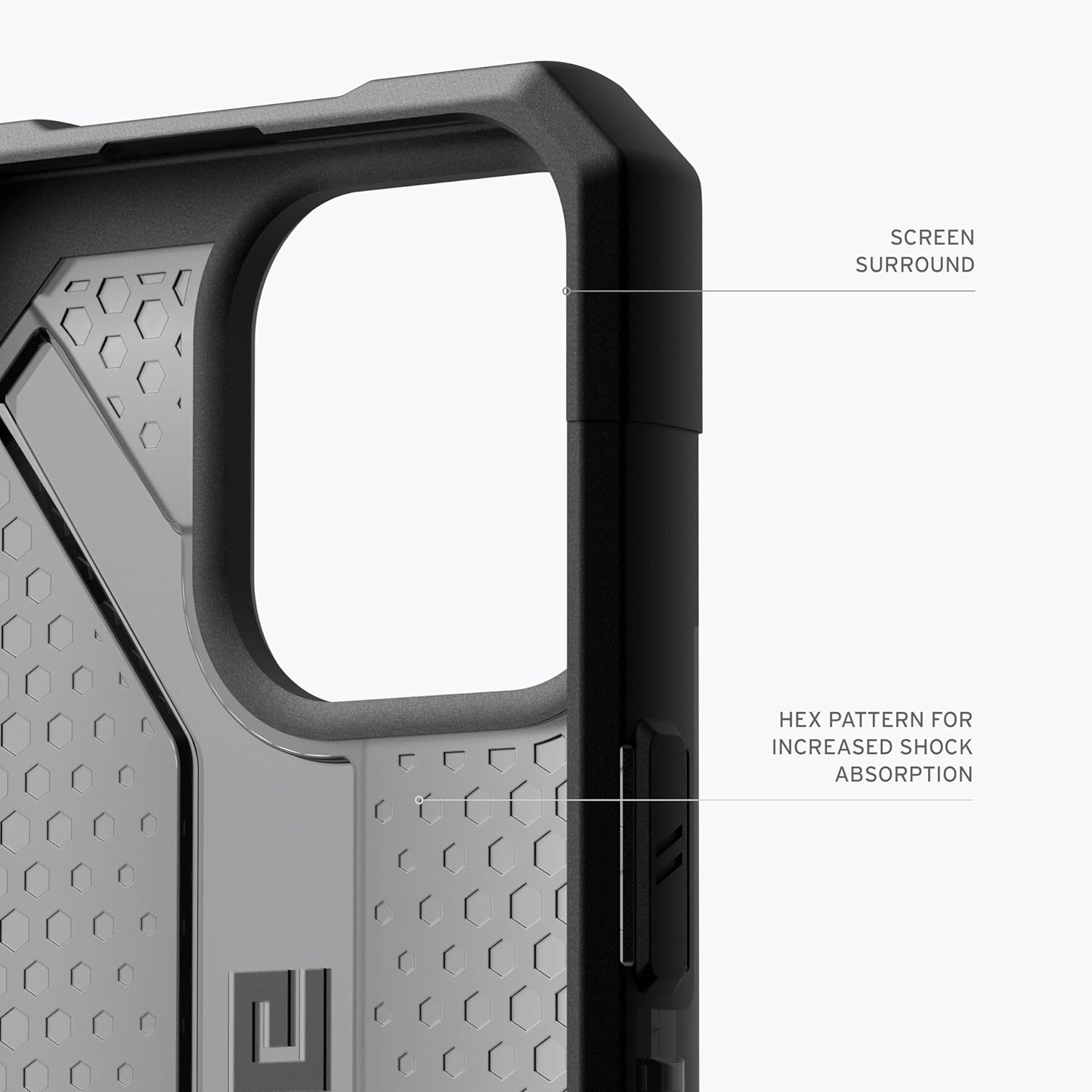 URBAN ARMOR GEAR UAG – Funda compatible con iPhone 15 Pro de 6.1 pulgadas, color ceniza de plasma, resistente, transparente, transparente, de grado
