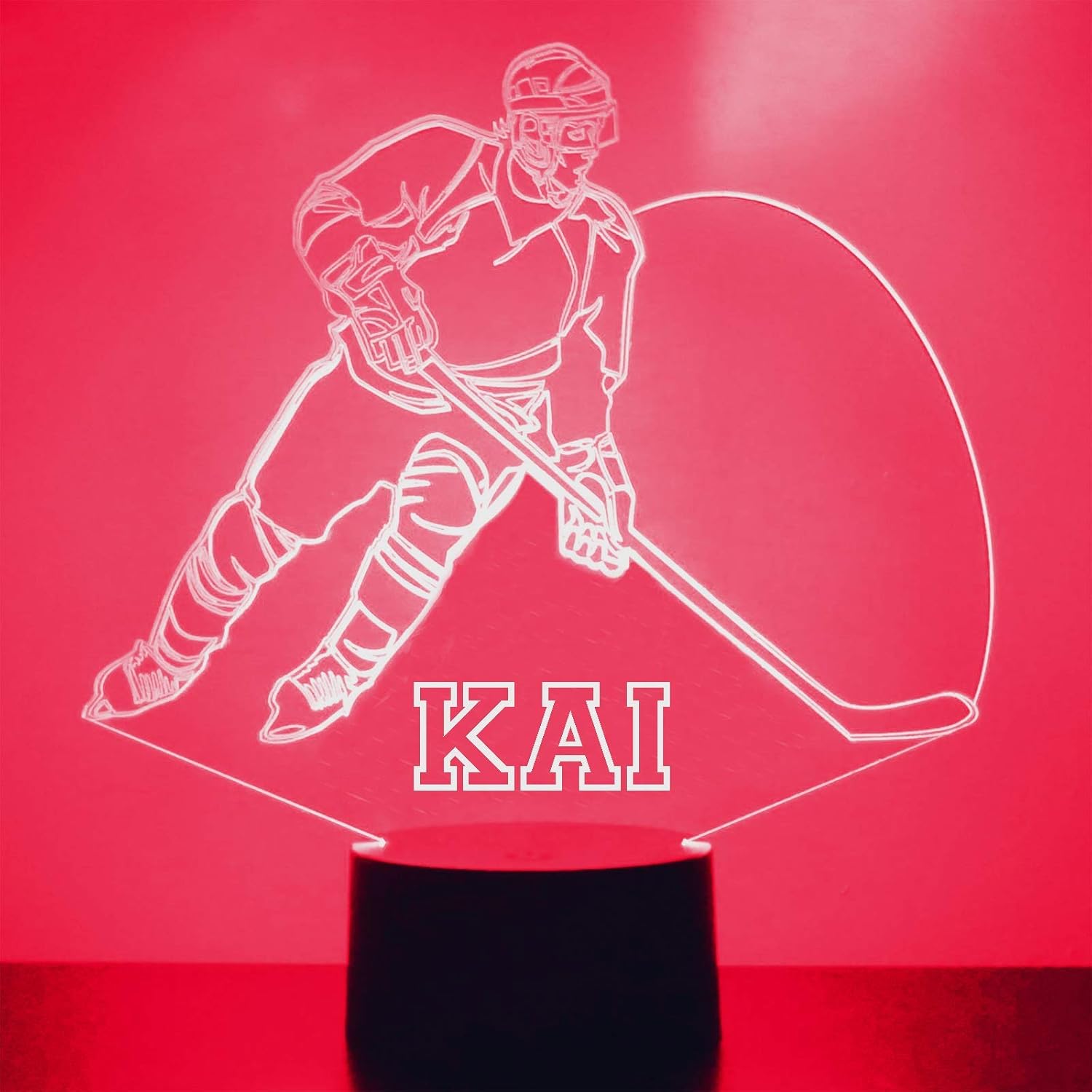 Lámpara LED personalizada deportiva, luz nocturna personalizada con tu nombre o texto, lámpara de luz más grande del mercado, grabado personalizado,